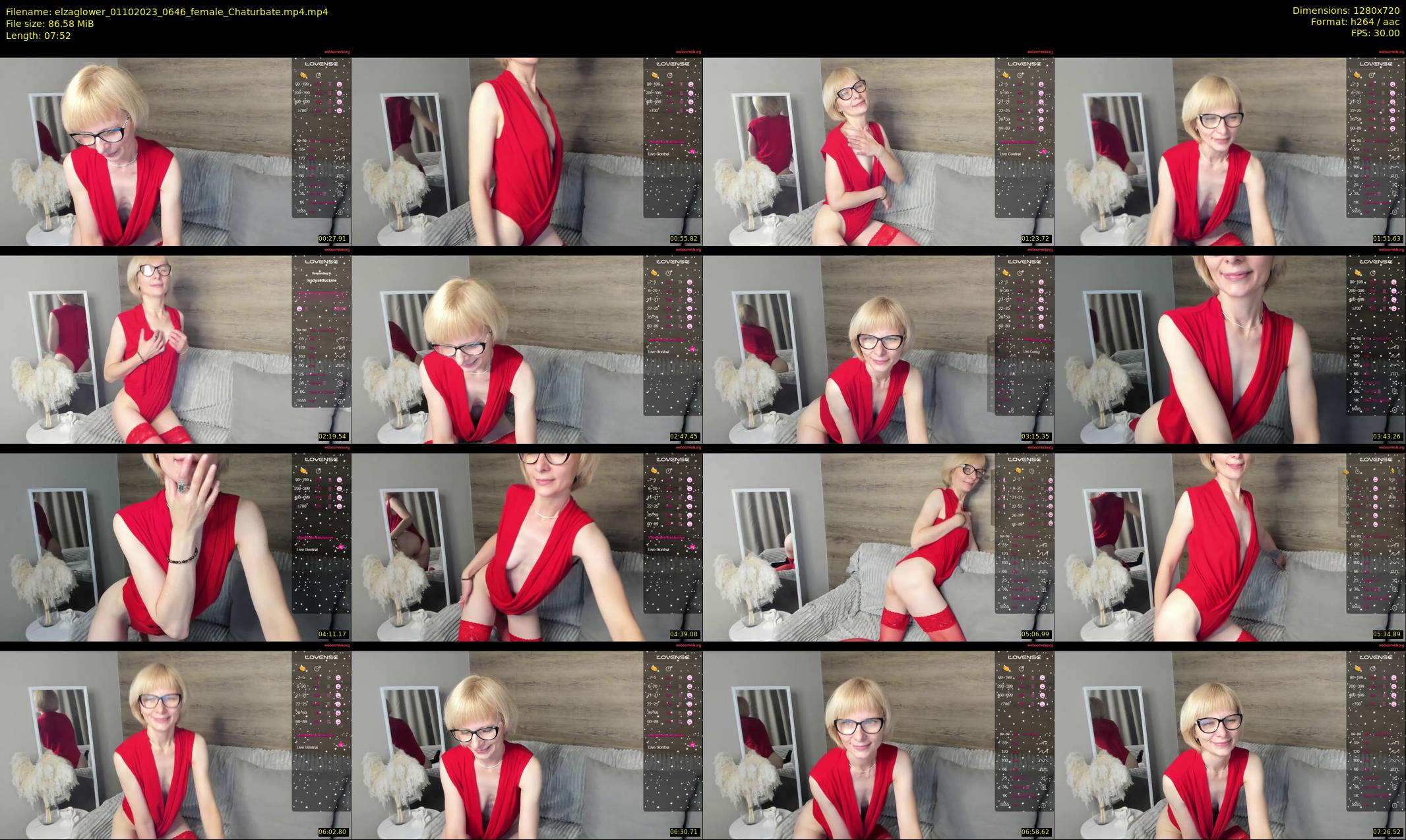 elzaglower — 8 minute Chaturbate female cam show recording, 720p, Oct 1, 2023