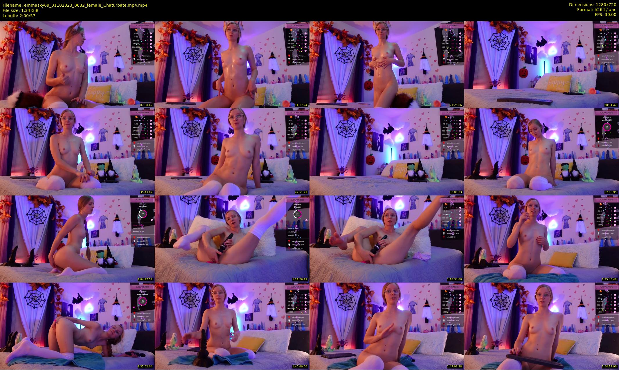 emmasky69 — 121 minute Chaturbate female cam show recording, 720p, Oct 1, 2023