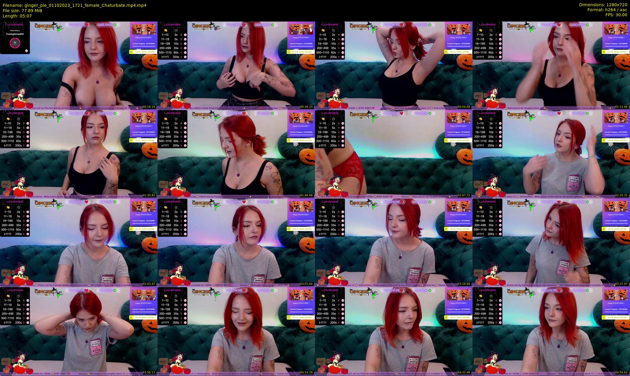 ginger_pie — 6 minute Chaturbate female cam show recording, 720p, Oct 1, 2023