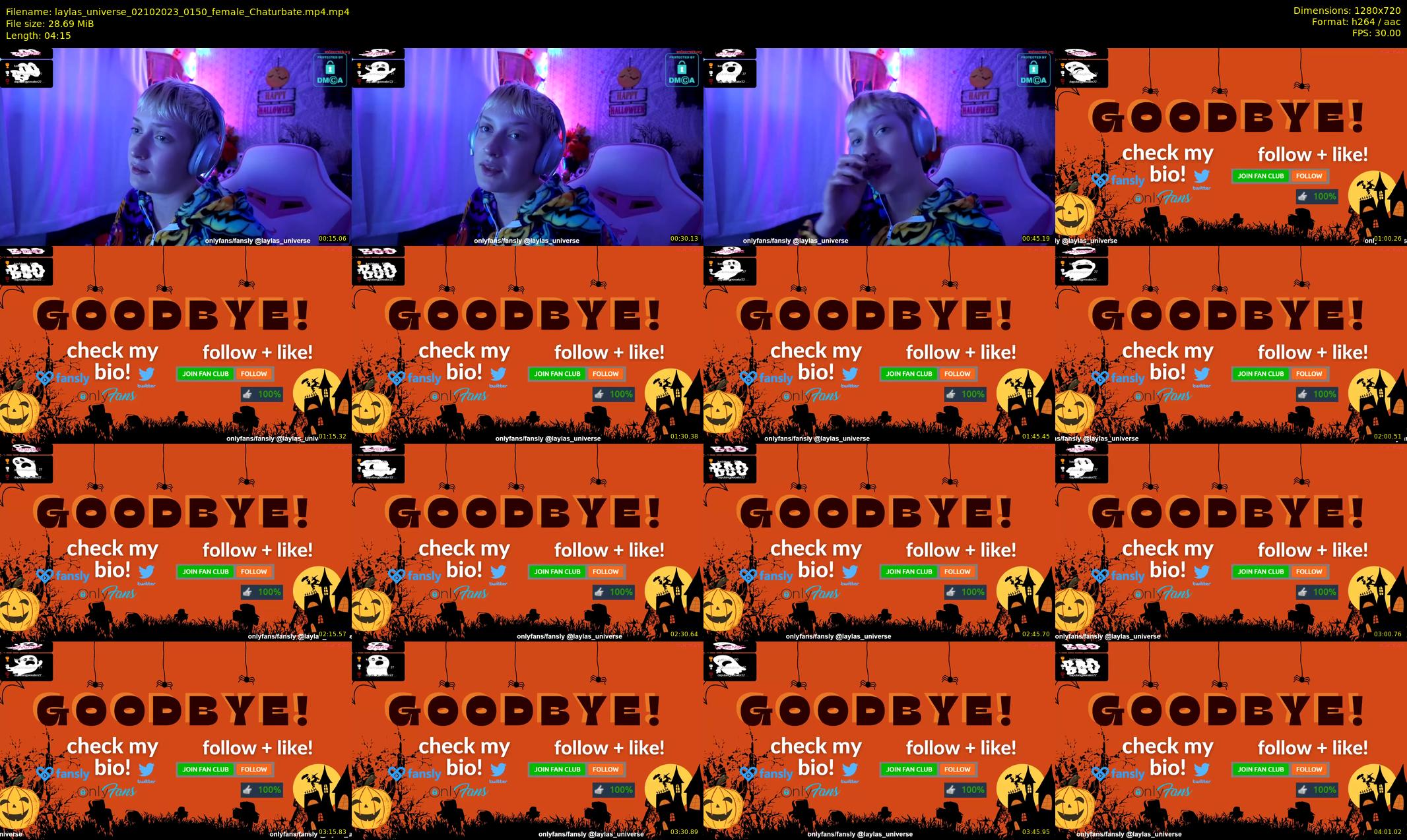 laylas_universe — 5 minute Chaturbate female cam show recording, 720p, Oct 2, 2023