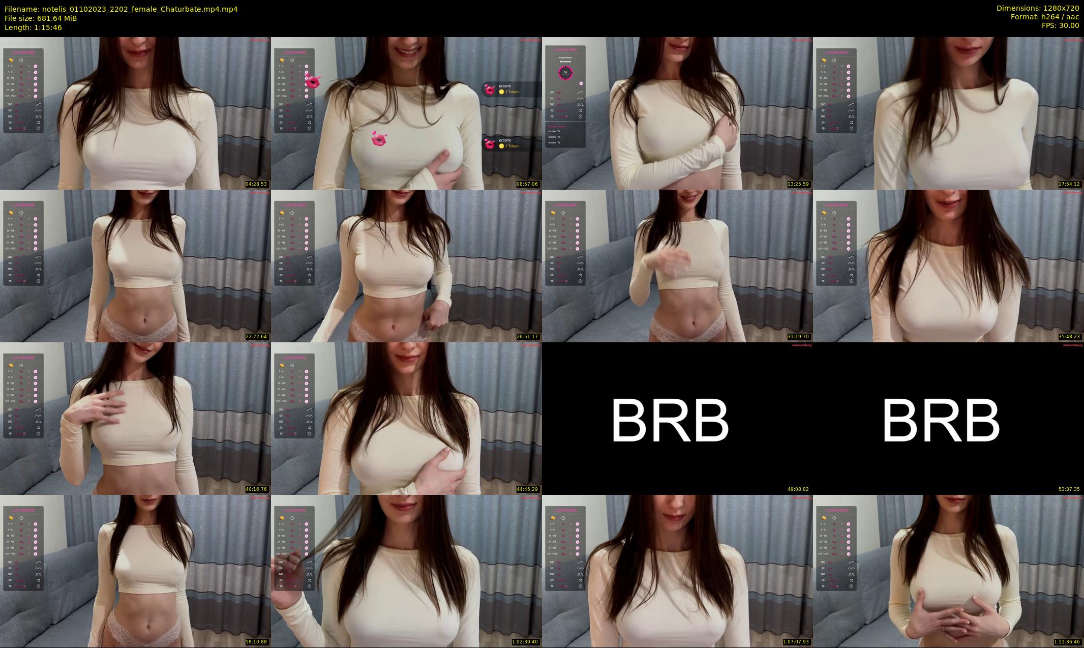 notelis — 76 minute Chaturbate female cam show recording, 720p, Oct 1, 2023