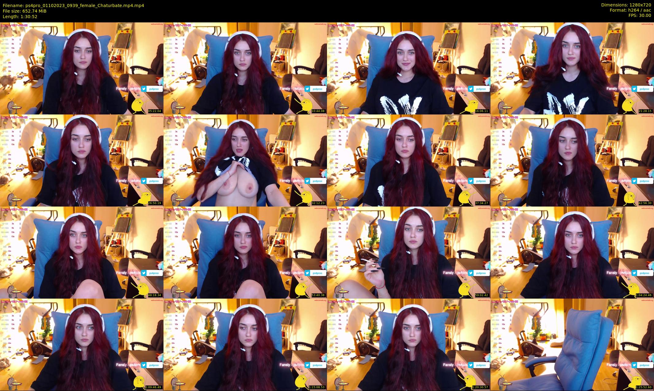 ps4pro — 91 minute Chaturbate female cam show recording, 720p, Oct 1, 2023