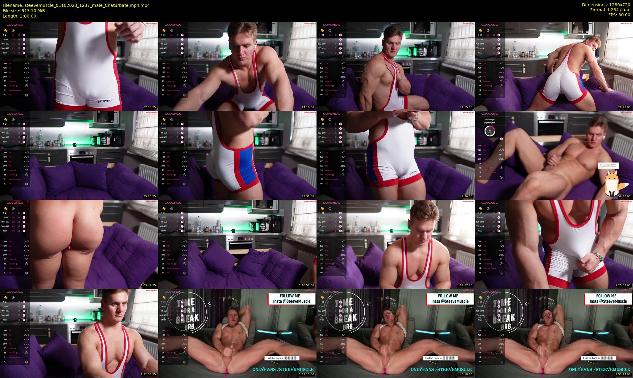 steevemuscle — 120 minute Chaturbate male cam show recording, 720p, Oct 1, 2023