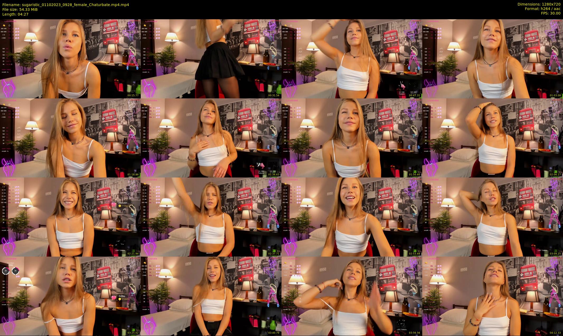 sugaristic — 5 minute Chaturbate female cam show recording, 720p, Oct 1, 2023