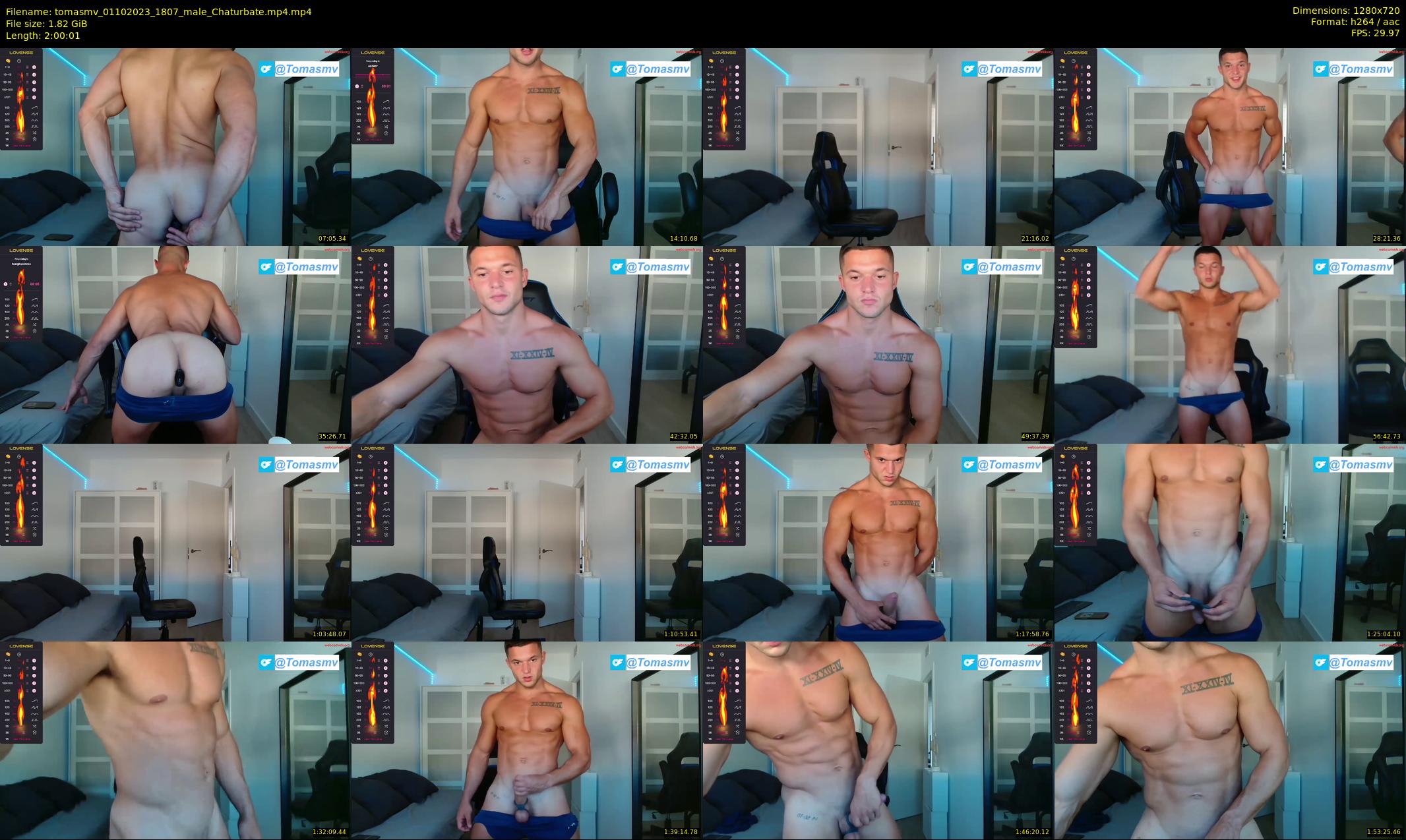 tomasmv — 121 minute Chaturbate male cam show recording, 720p, Oct 1, 2023