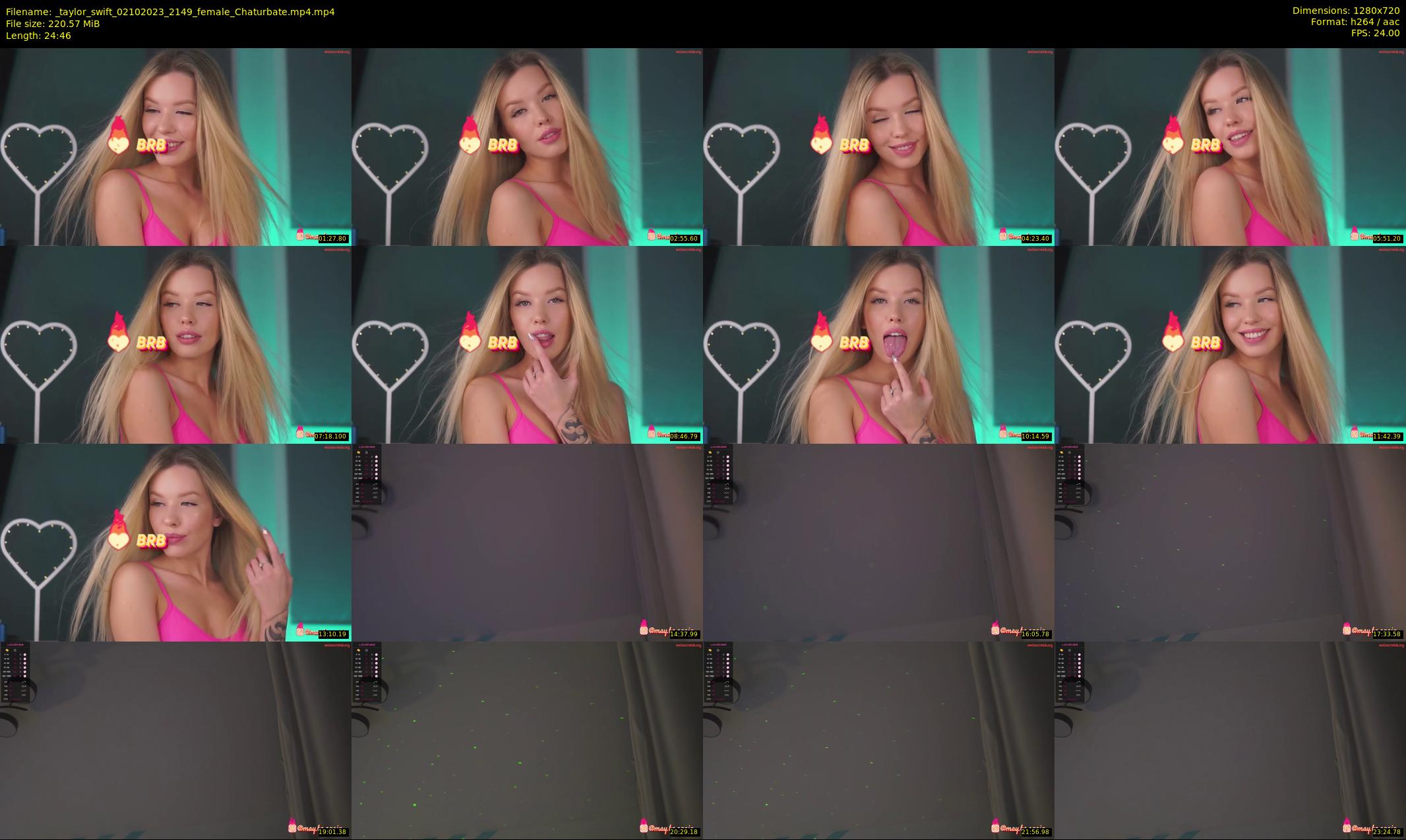 _taylor_swift — 25 minute Chaturbate female cam show recording, 720p, Oct 2, 2023