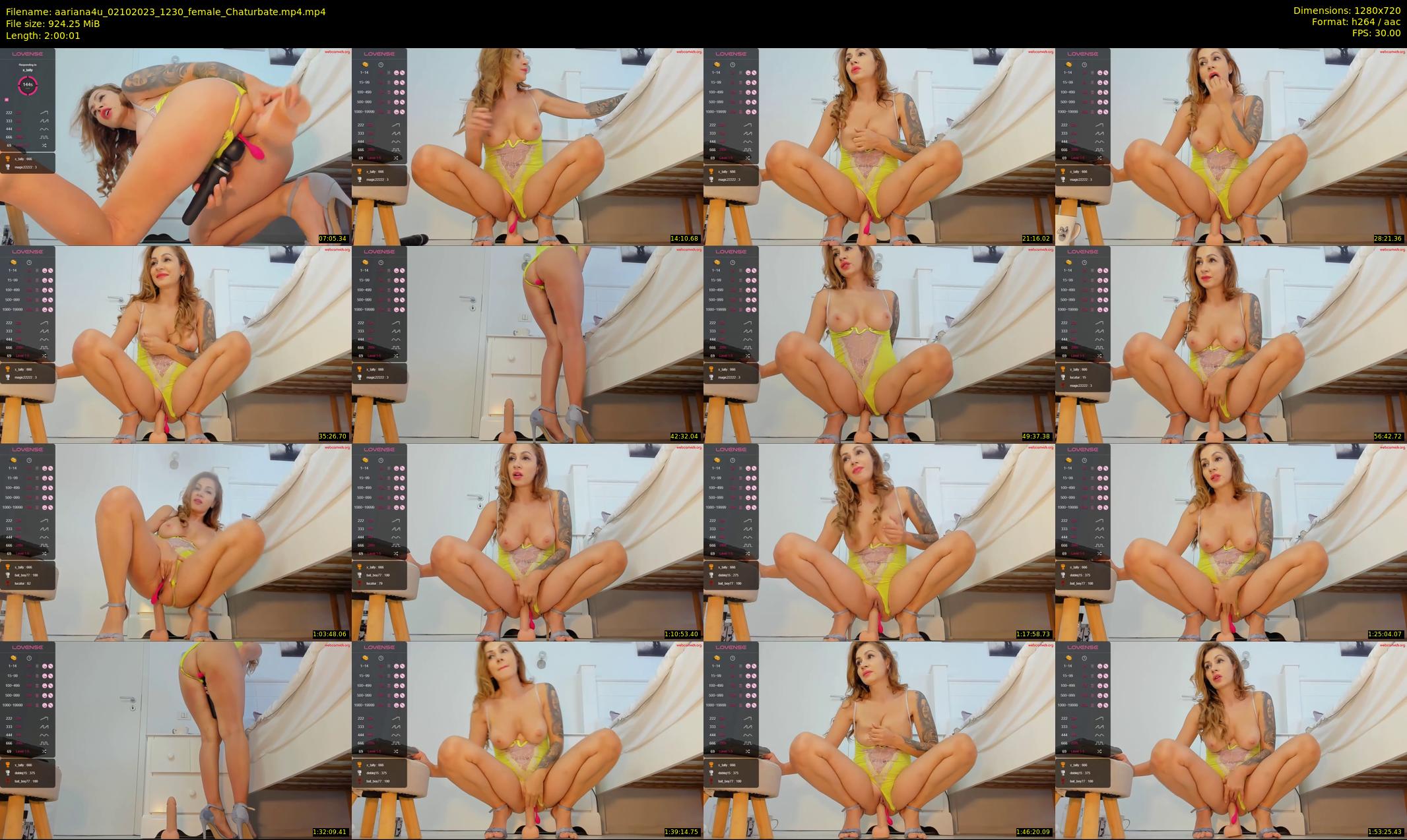aariana4u — 121 minute Chaturbate female cam show recording, 720p, Oct 2, 2023