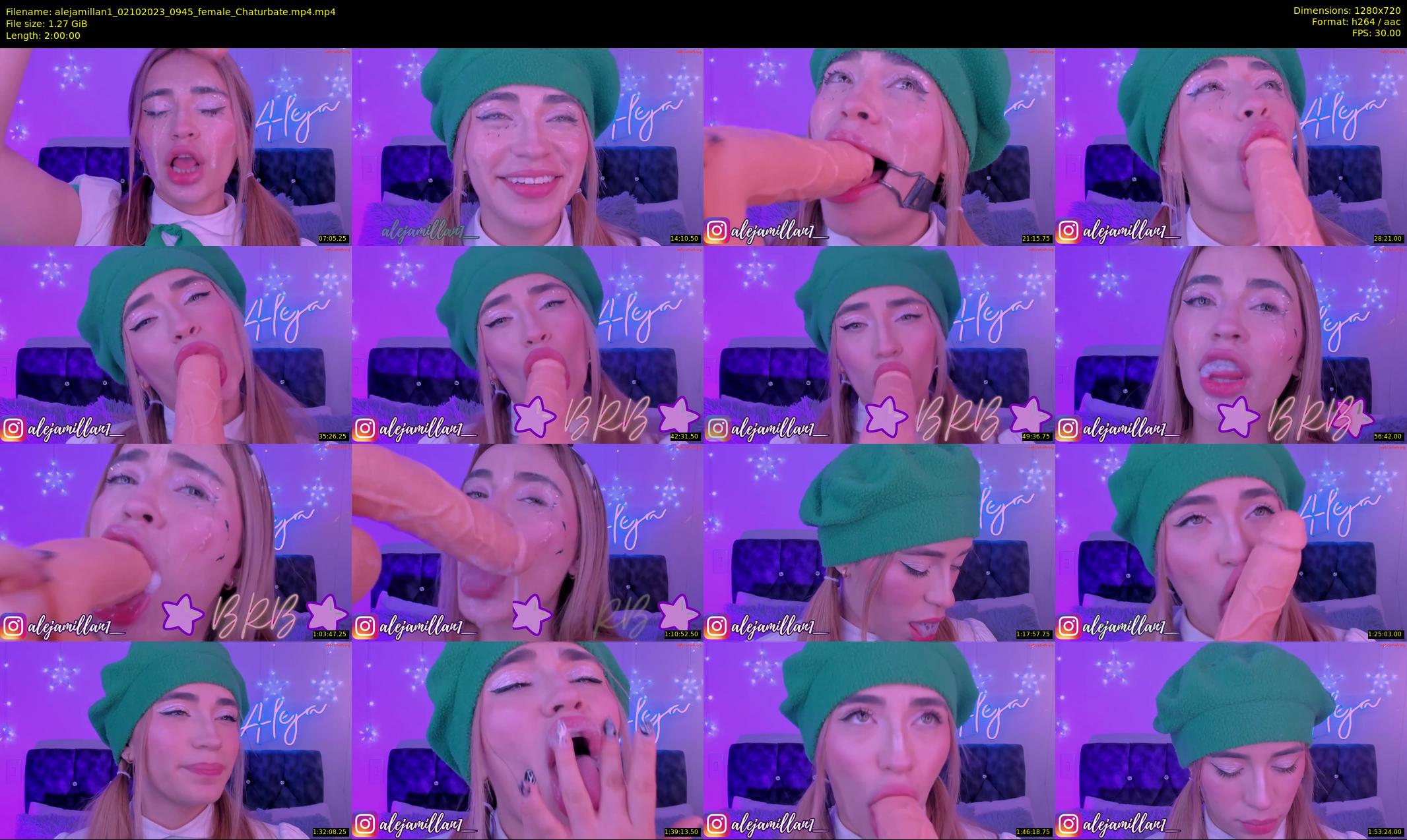 alejamillan1 — 120 minute Chaturbate female cam show recording, 720p, Oct 2, 2023