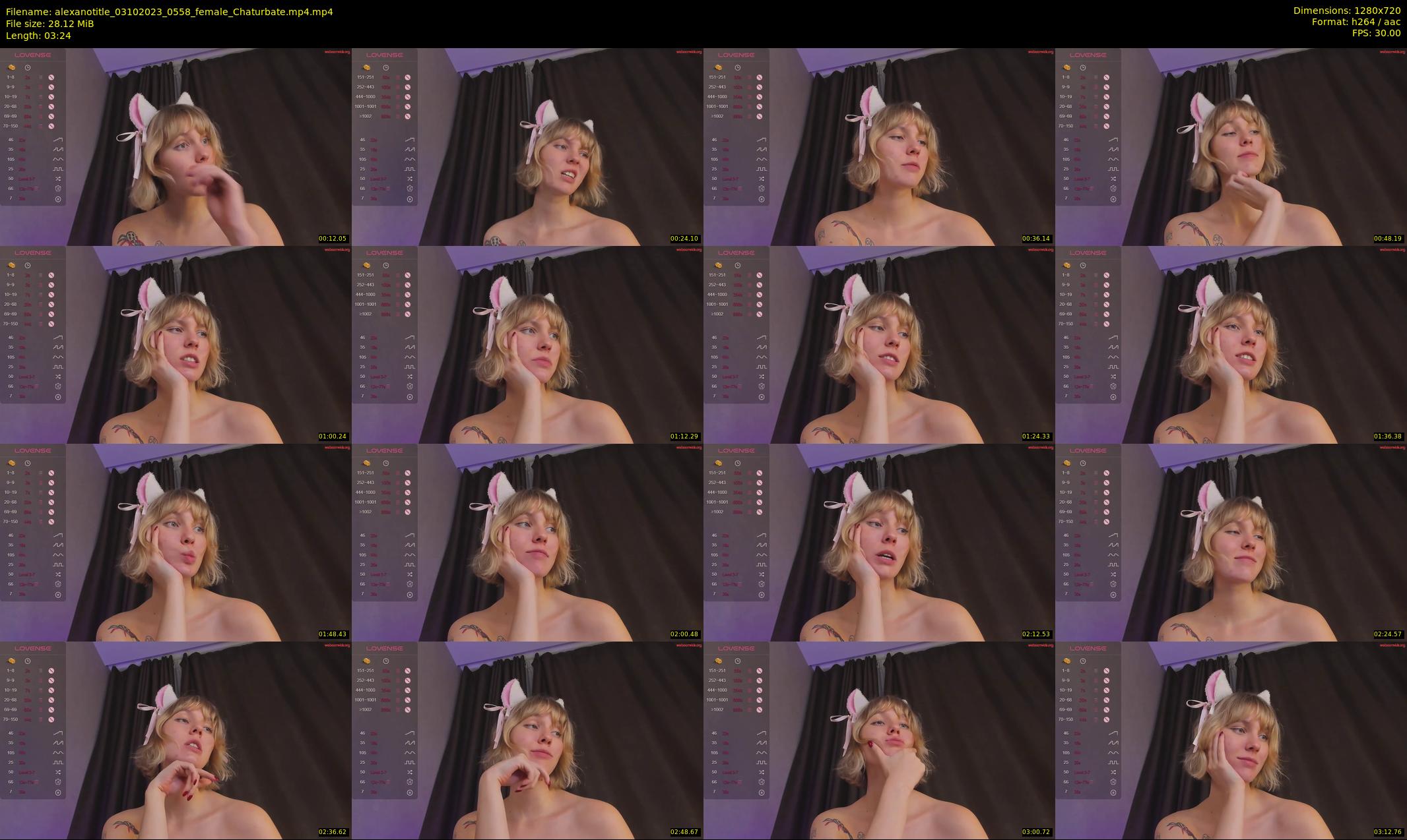 alexanotitle — 4 minute Chaturbate female cam show recording, 720p, Oct 3, 2023