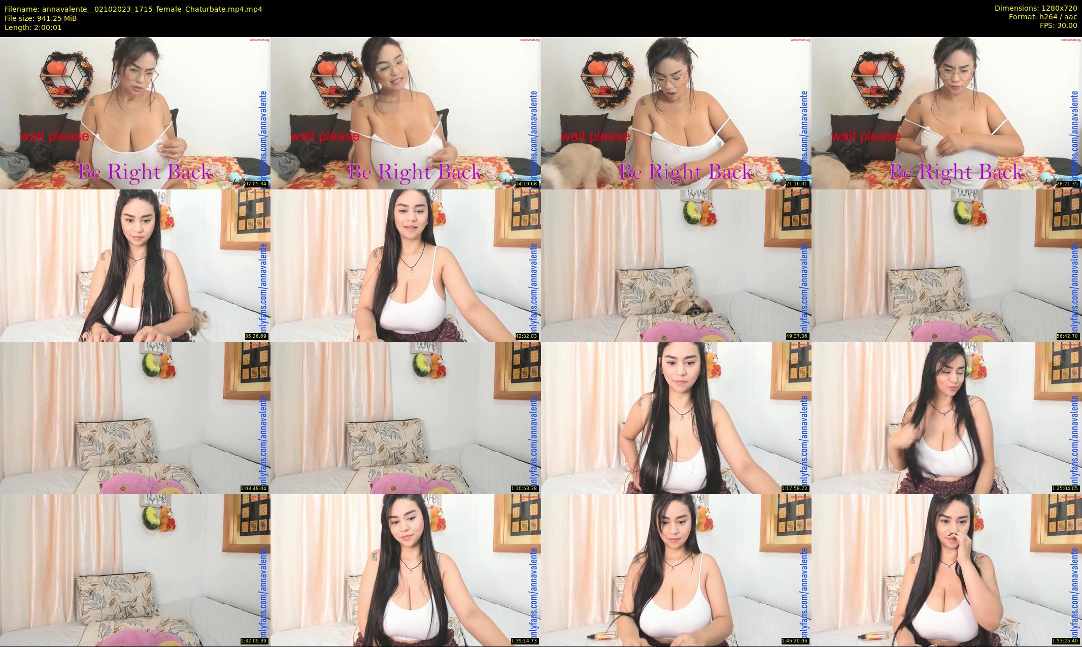 annavalente_ — 121 minute Chaturbate female cam show recording, 720p, Oct 2, 2023