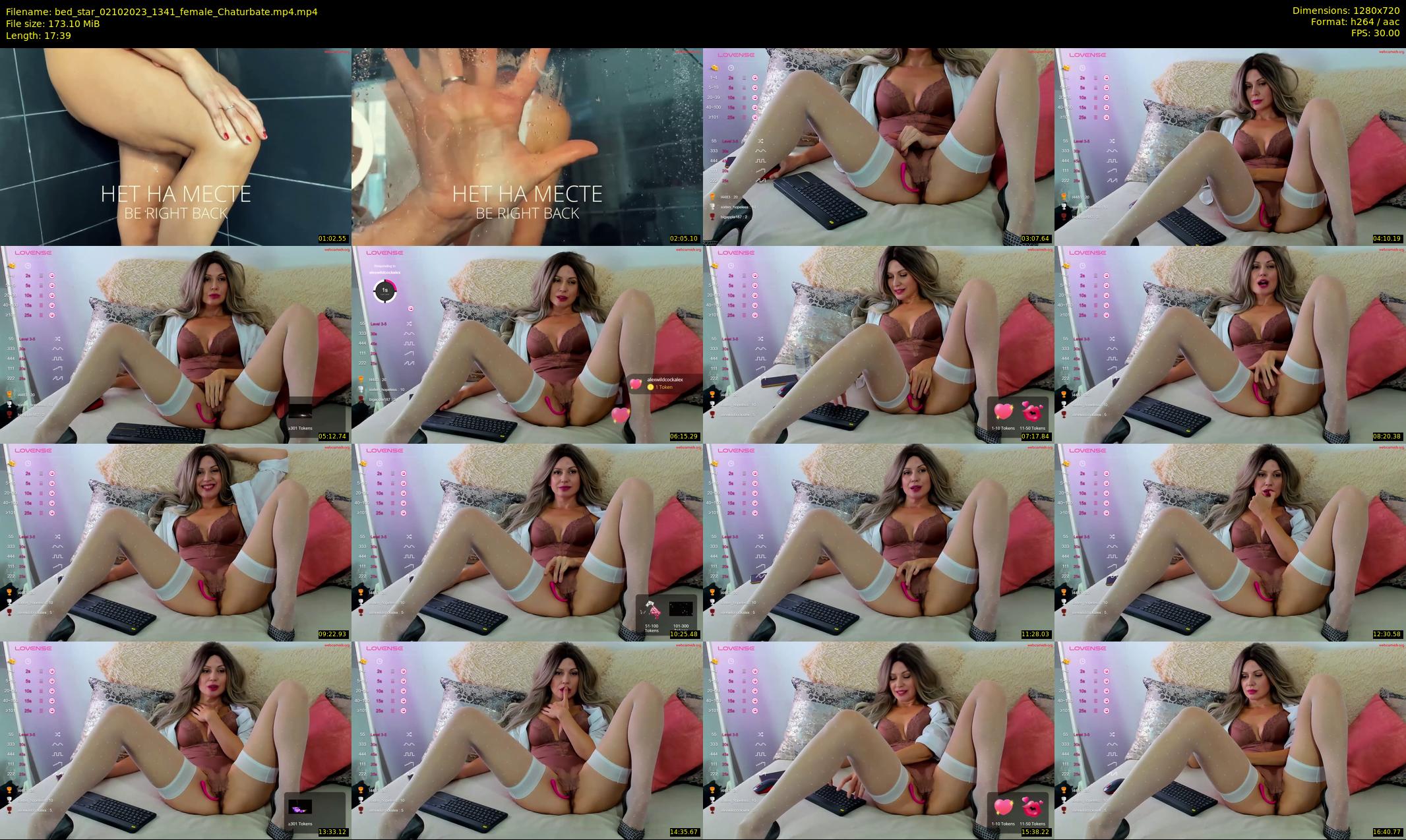 bed_star — 18 minute Chaturbate female cam show recording, 720p, Oct 2, 2023