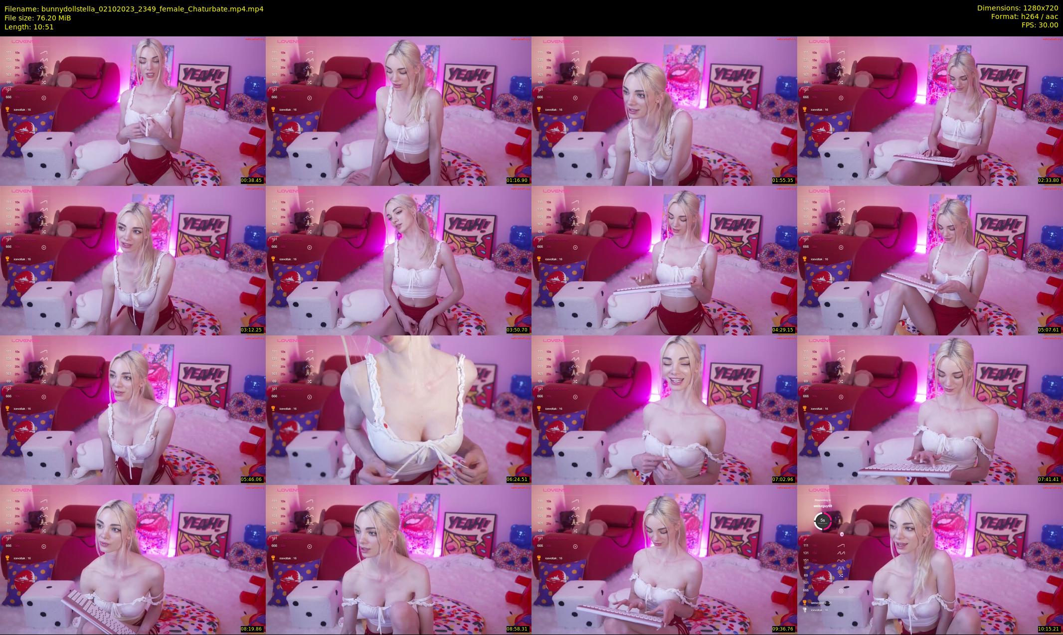 bunnydollstella — 11 minute Chaturbate female cam show recording, 720p, Oct 2, 2023