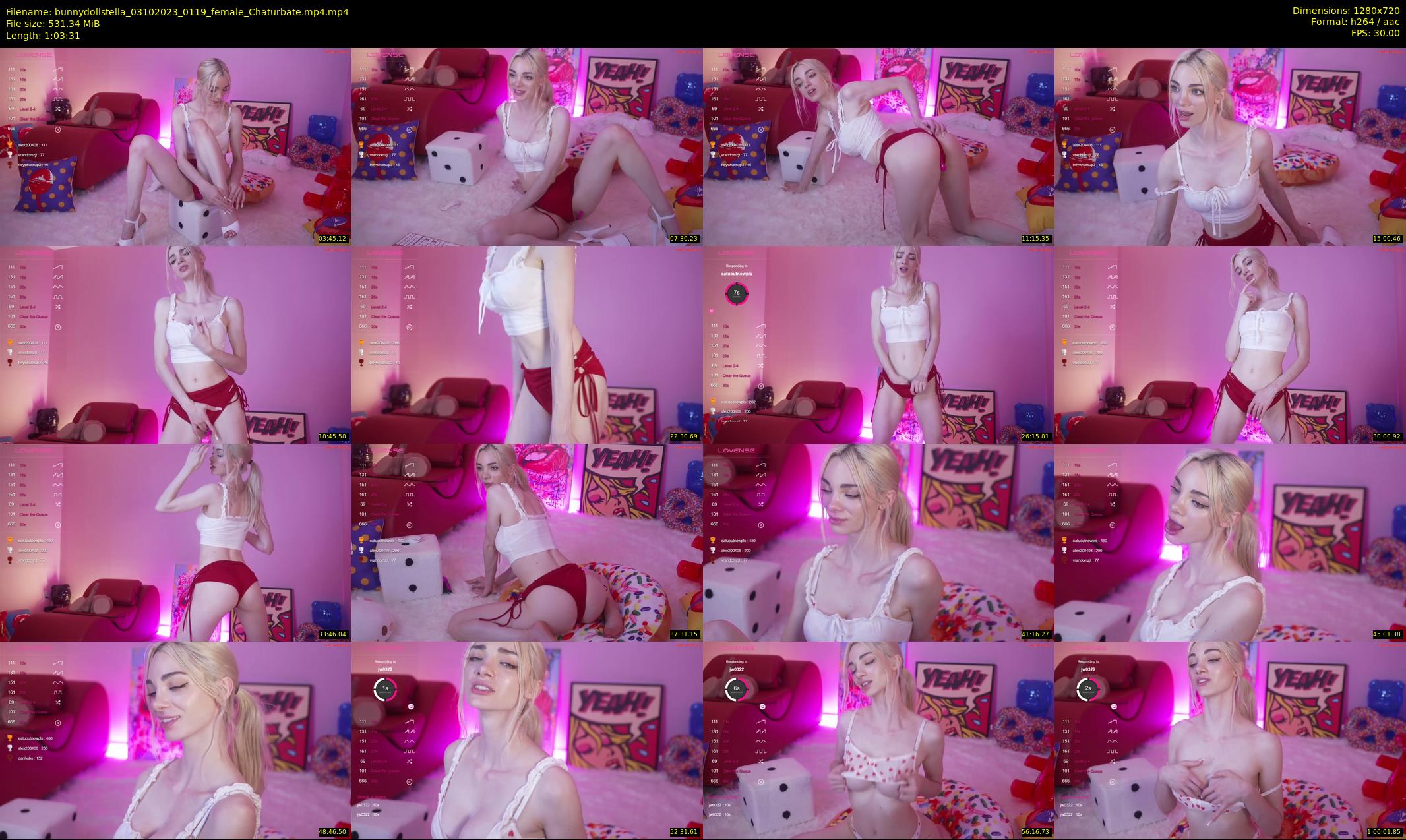 bunnydollstella — 64 minute Chaturbate female cam show recording, 720p, Oct 3, 2023