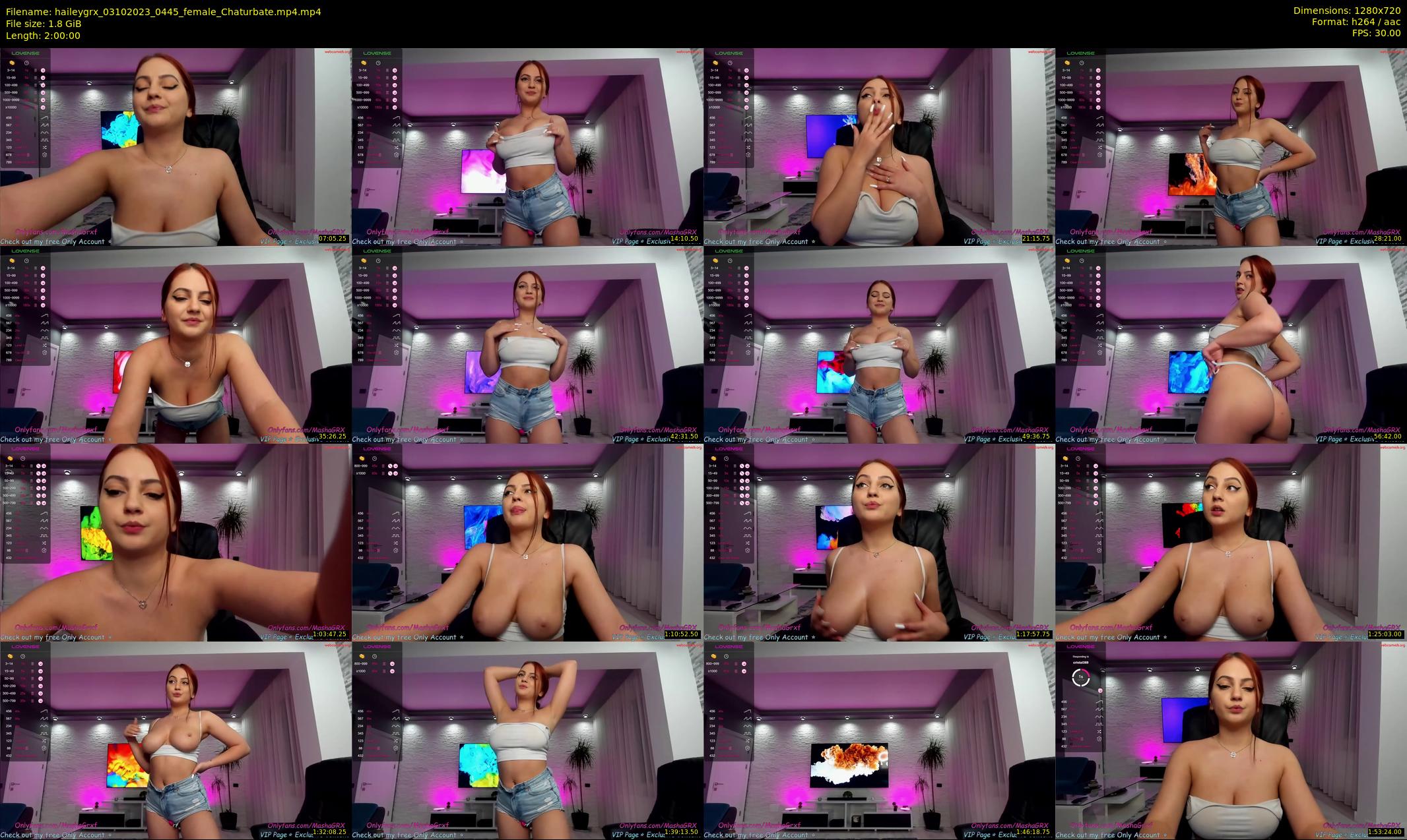 haileygrx — 120 minute Chaturbate female cam show recording, 720p, Oct 3, 2023