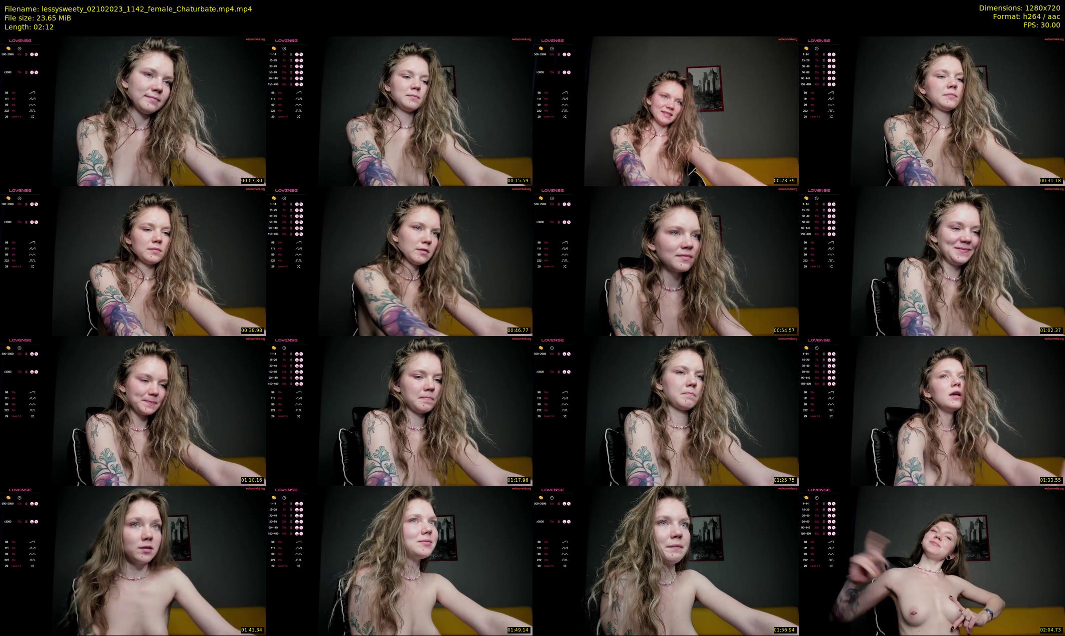 lessysweety — 3 minute Chaturbate female cam show recording, 720p, Oct 2, 2023