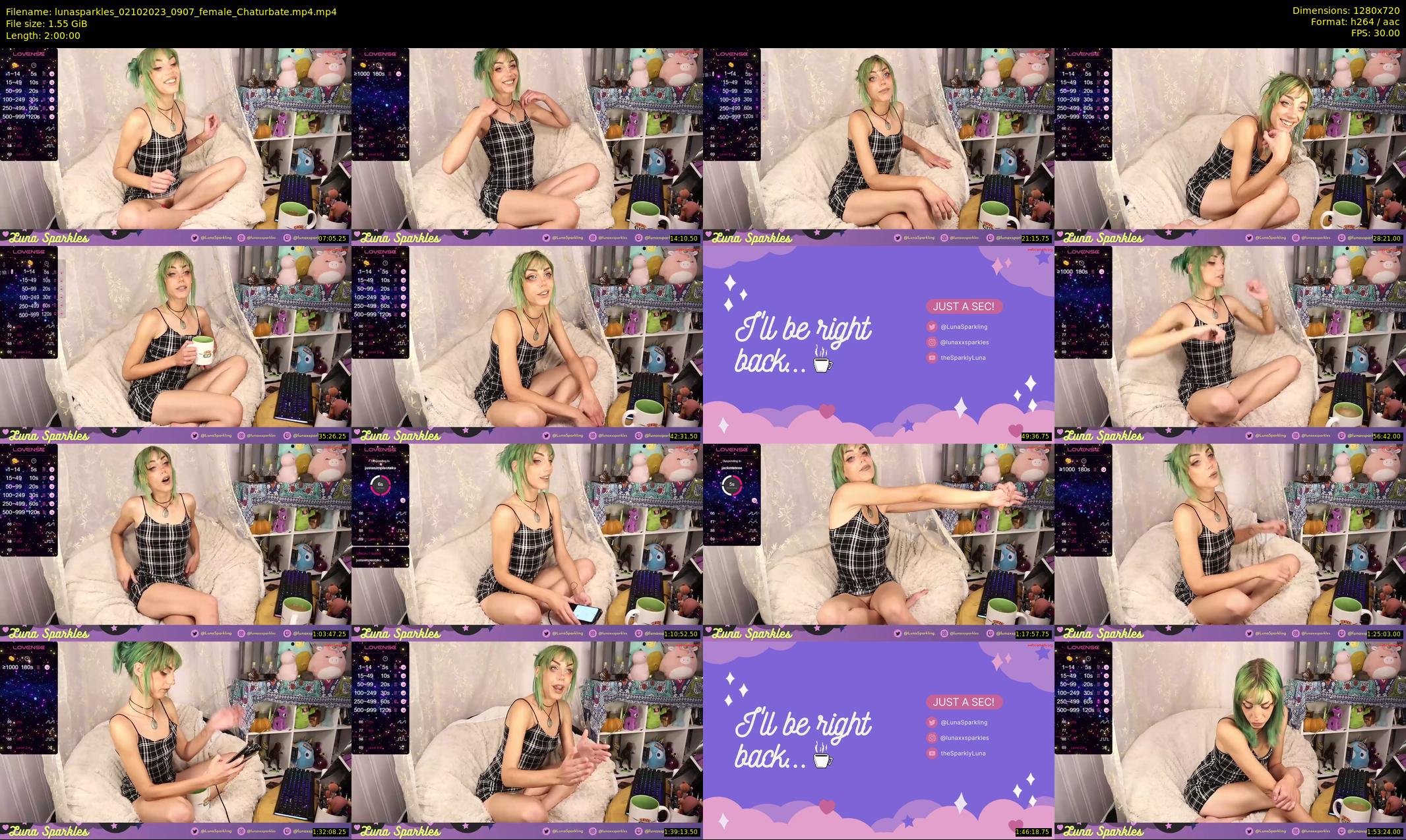 lunasparkles — 120 minute Chaturbate female cam show recording, 720p, Oct 2, 2023