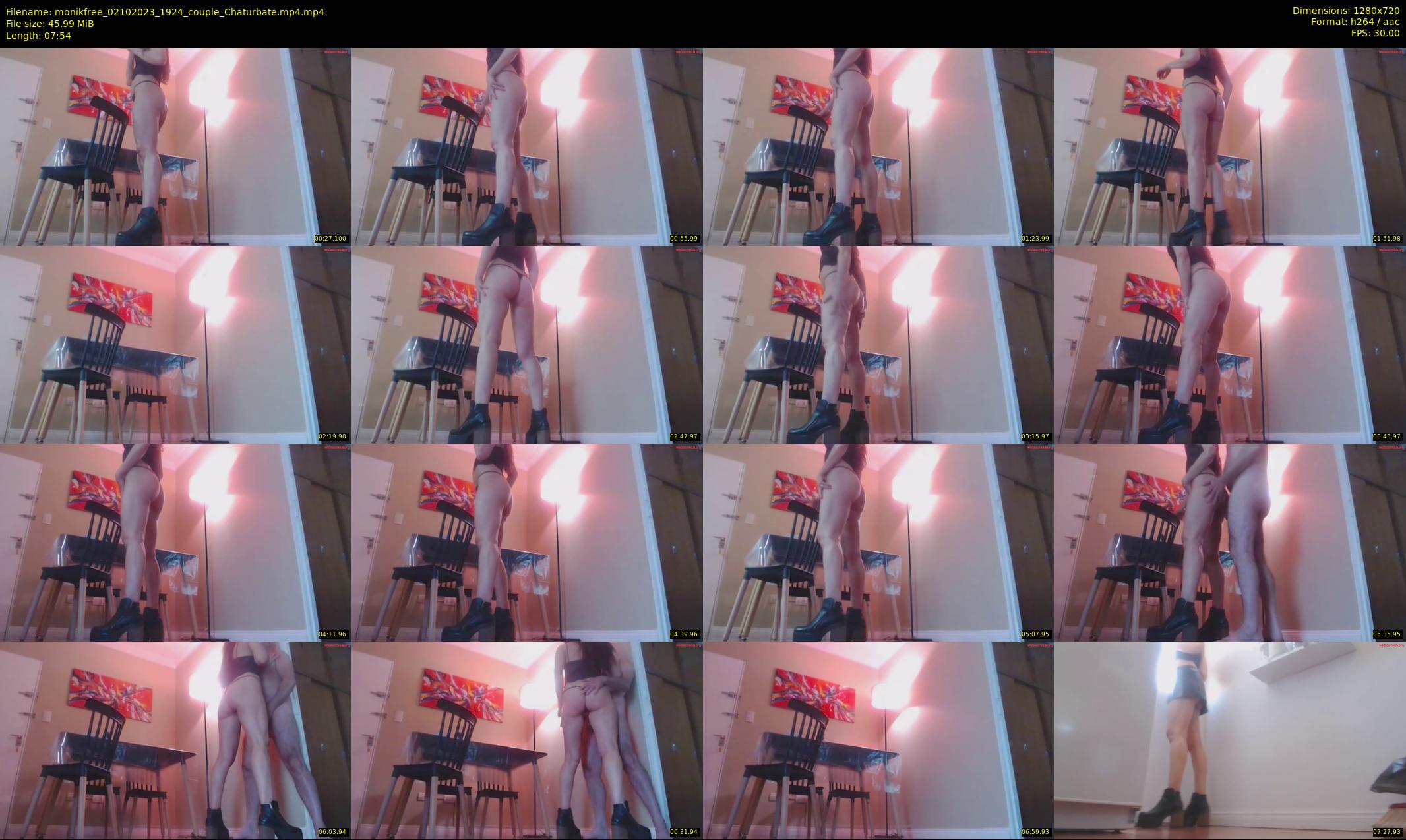 monikfree — 8 minute Chaturbate couple cam show recording, 720p, Oct 2, 2023