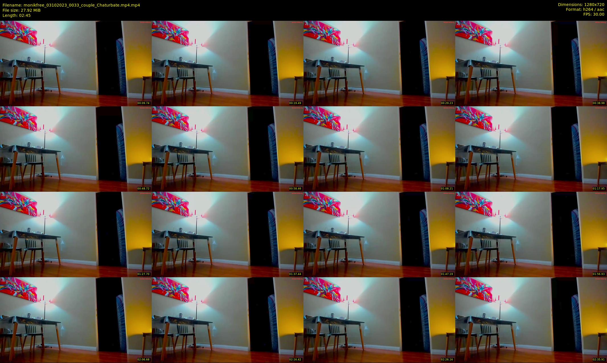 monikfree — 3 minute Chaturbate couple cam show recording, 720p, Oct 3, 2023