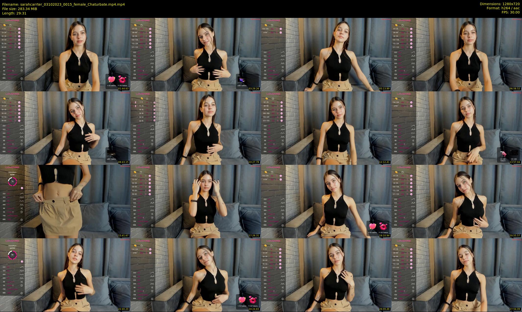 sarahcarrter — 30 minute Chaturbate female cam show recording, 720p, Oct 3, 2023