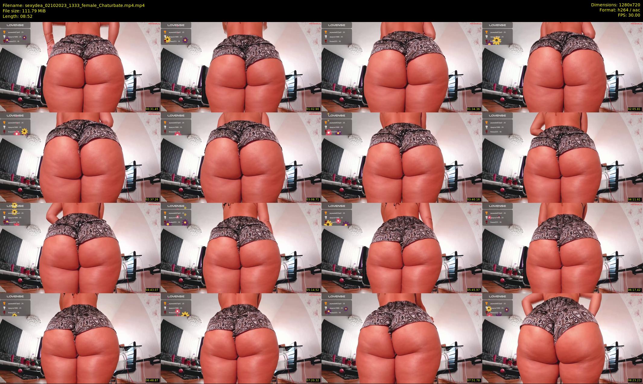 sexydea — 9 minute Chaturbate female cam show recording, 720p, Oct 2, 2023