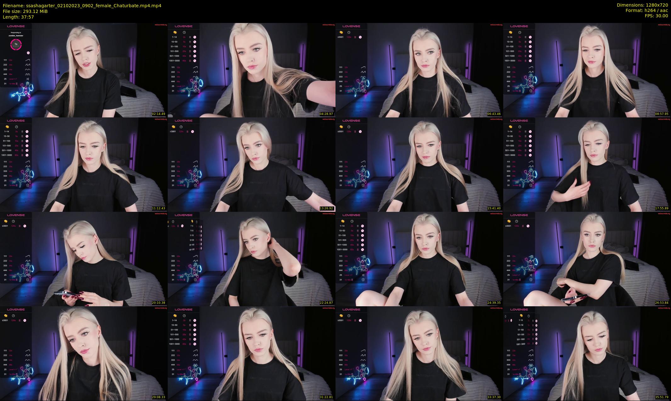 ssashagarter — 38 minute Chaturbate female cam show recording, 720p, Oct 2, 2023