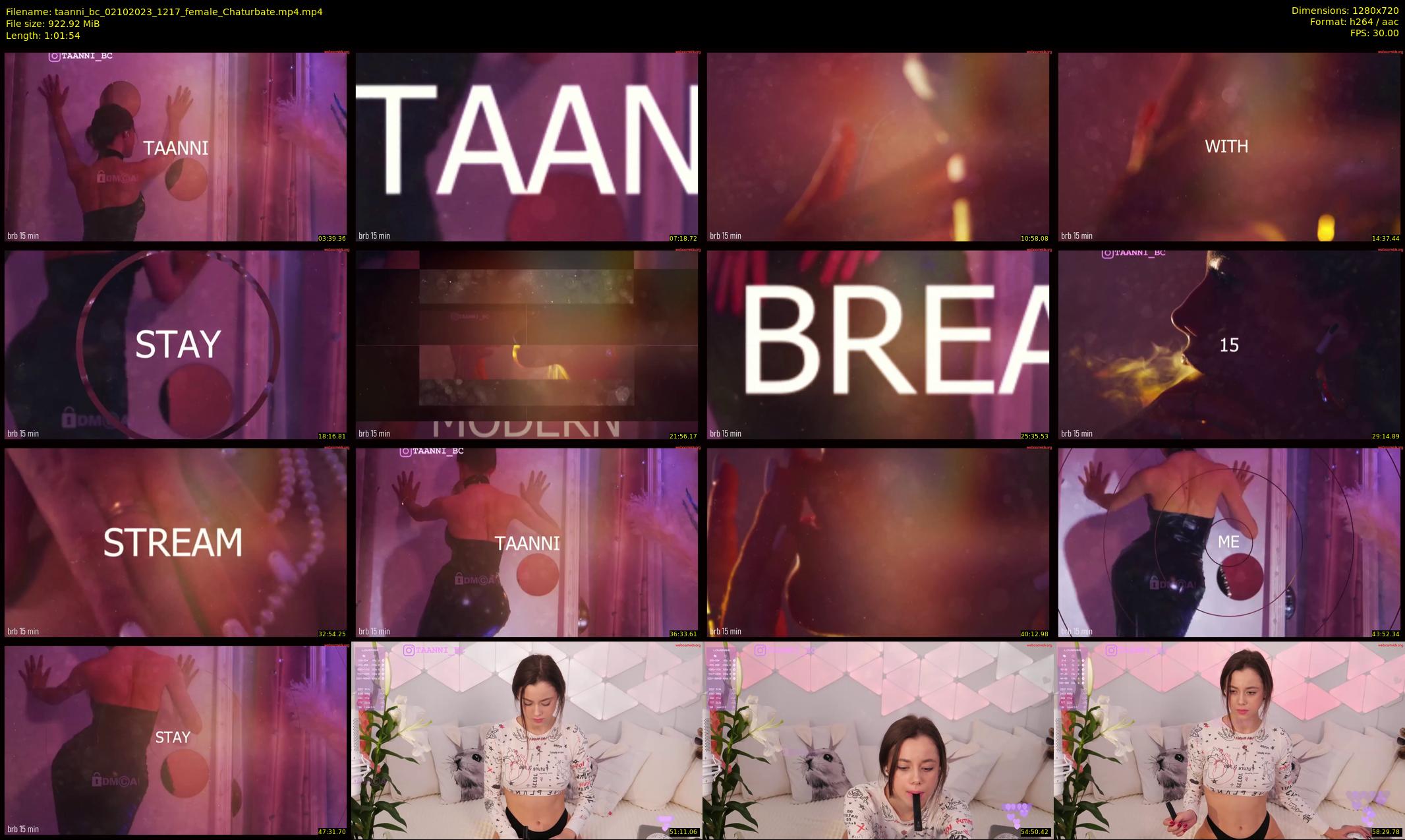 taanni_bc — 62 minute Chaturbate female cam show recording, 720p, Oct 2, 2023