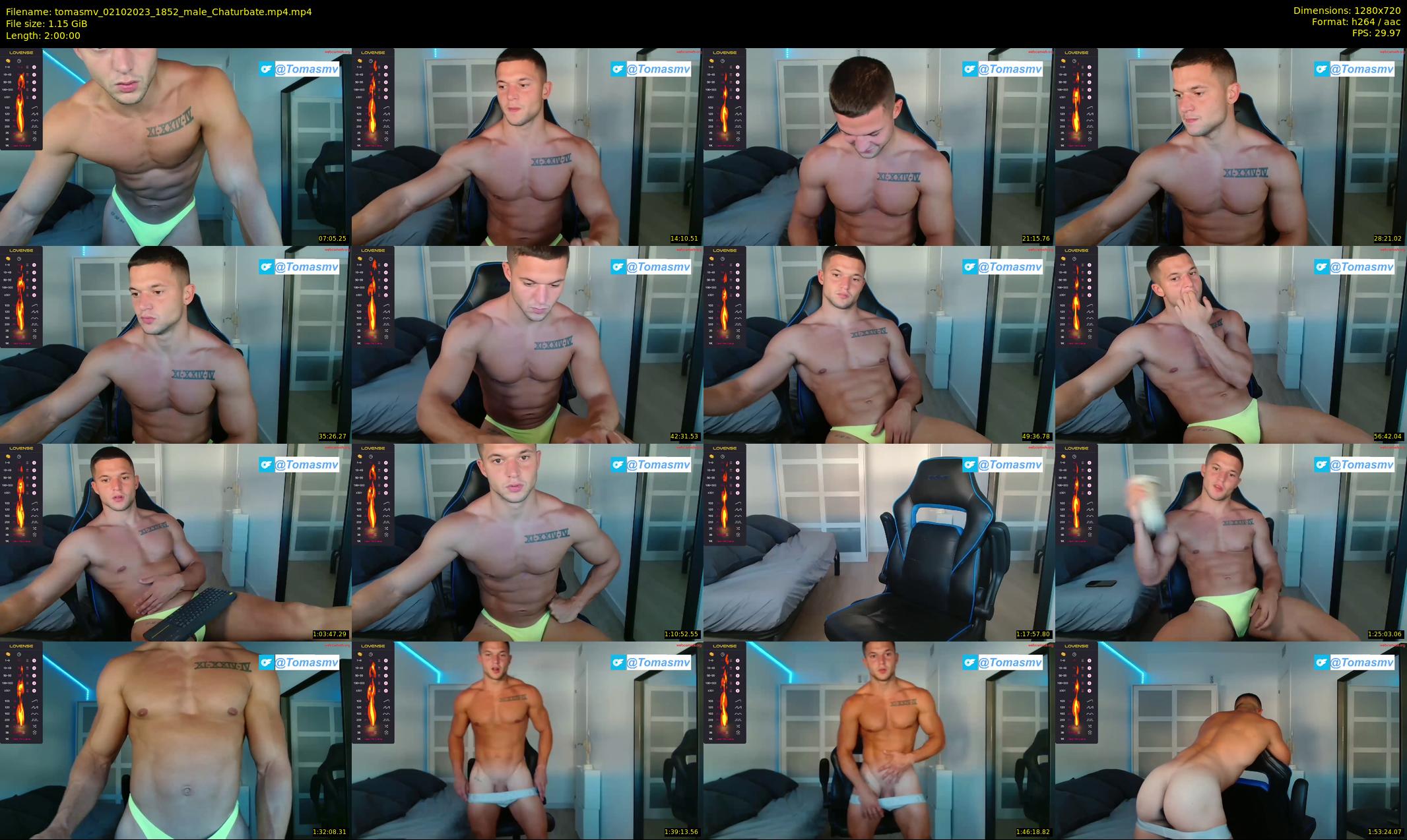 tomasmv — 120 minute Chaturbate male cam show recording, 720p, Oct 2, 2023