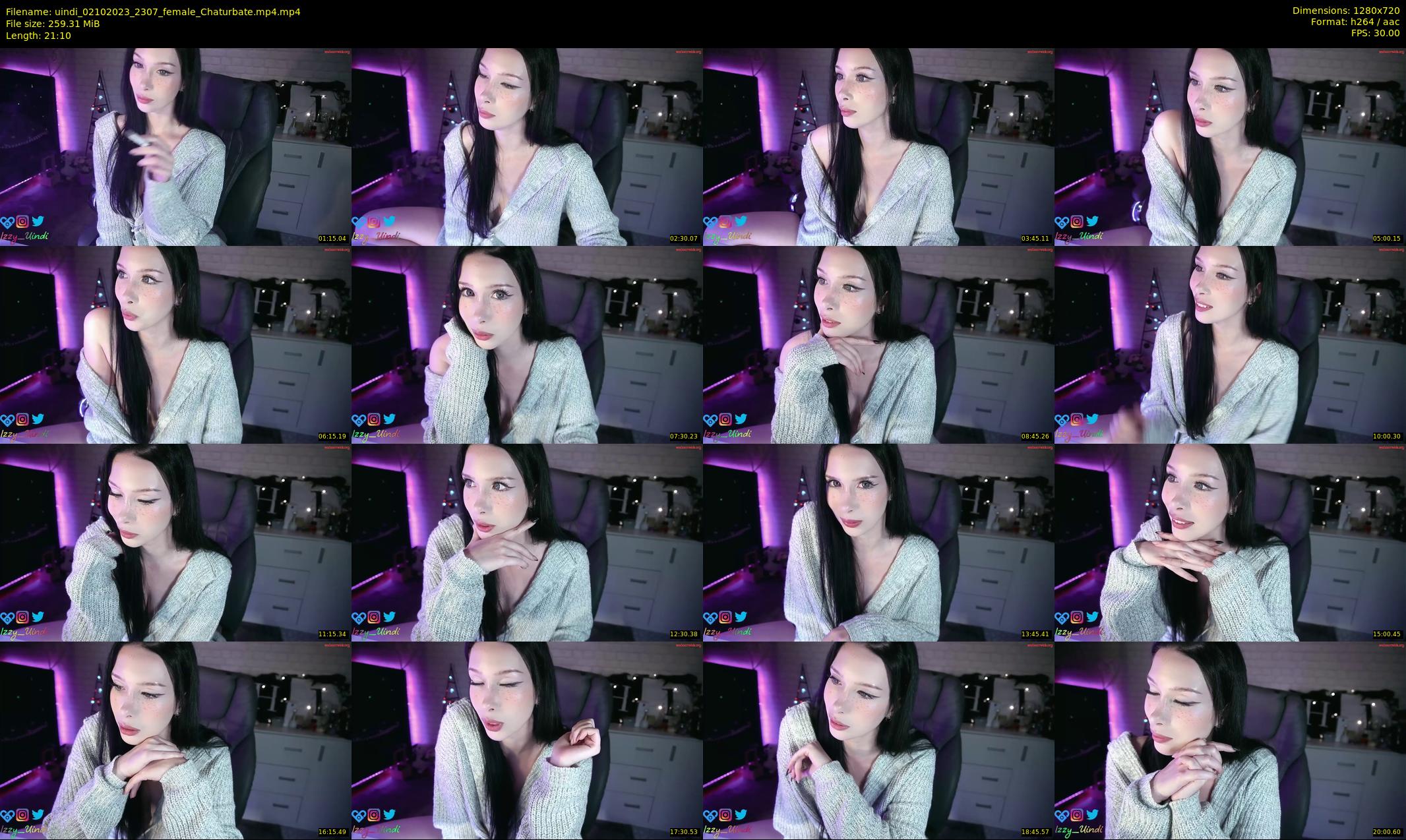 uindi — 22 minute Chaturbate female cam show recording, 720p, Oct 2, 2023