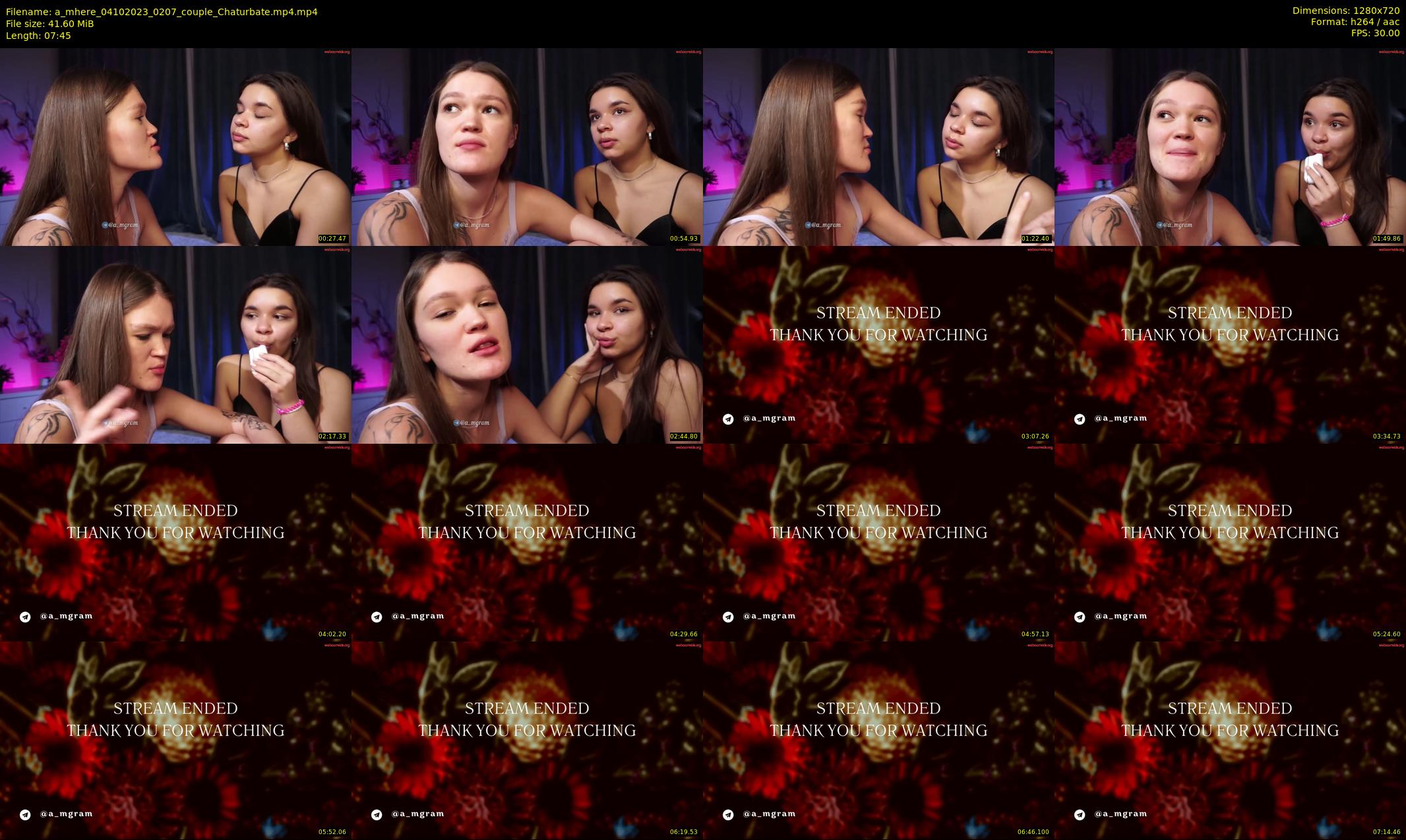 a_mhere — 8 minute Chaturbate couple cam show recording, 720p, Oct 4, 2023