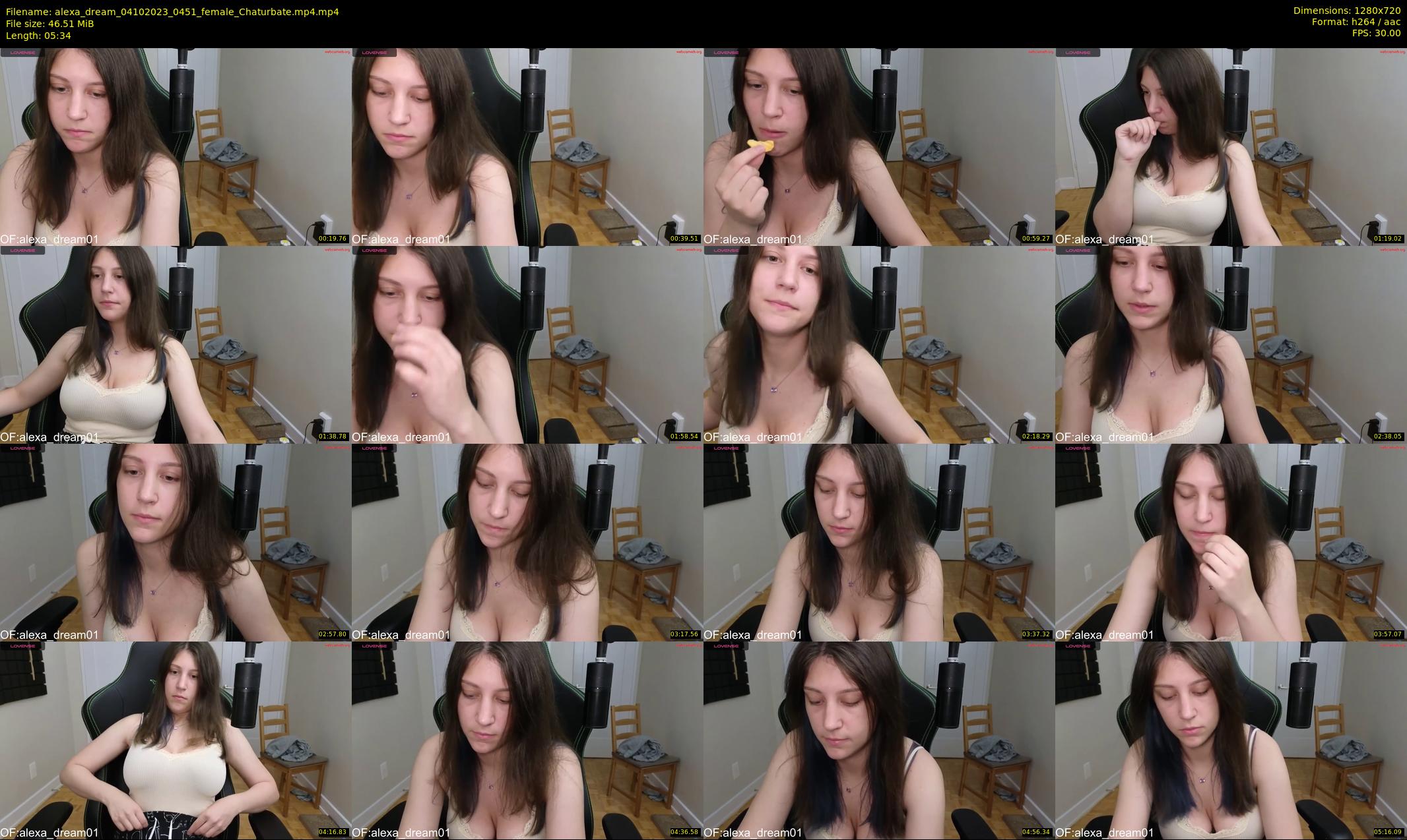 alexa_dream — 6 minute Chaturbate female cam show recording, 720p, Oct 4, 2023