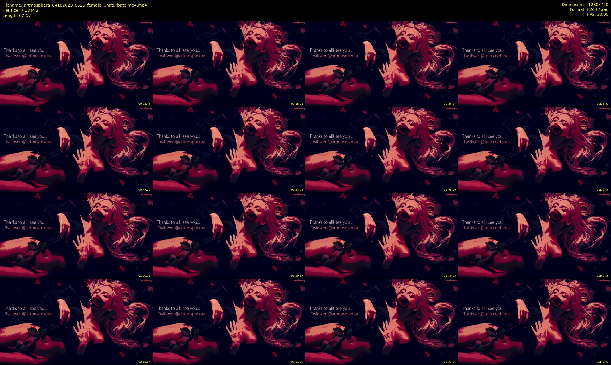 artmosphera — 3 minute Chaturbate female cam show recording, 720p, Oct 4, 2023