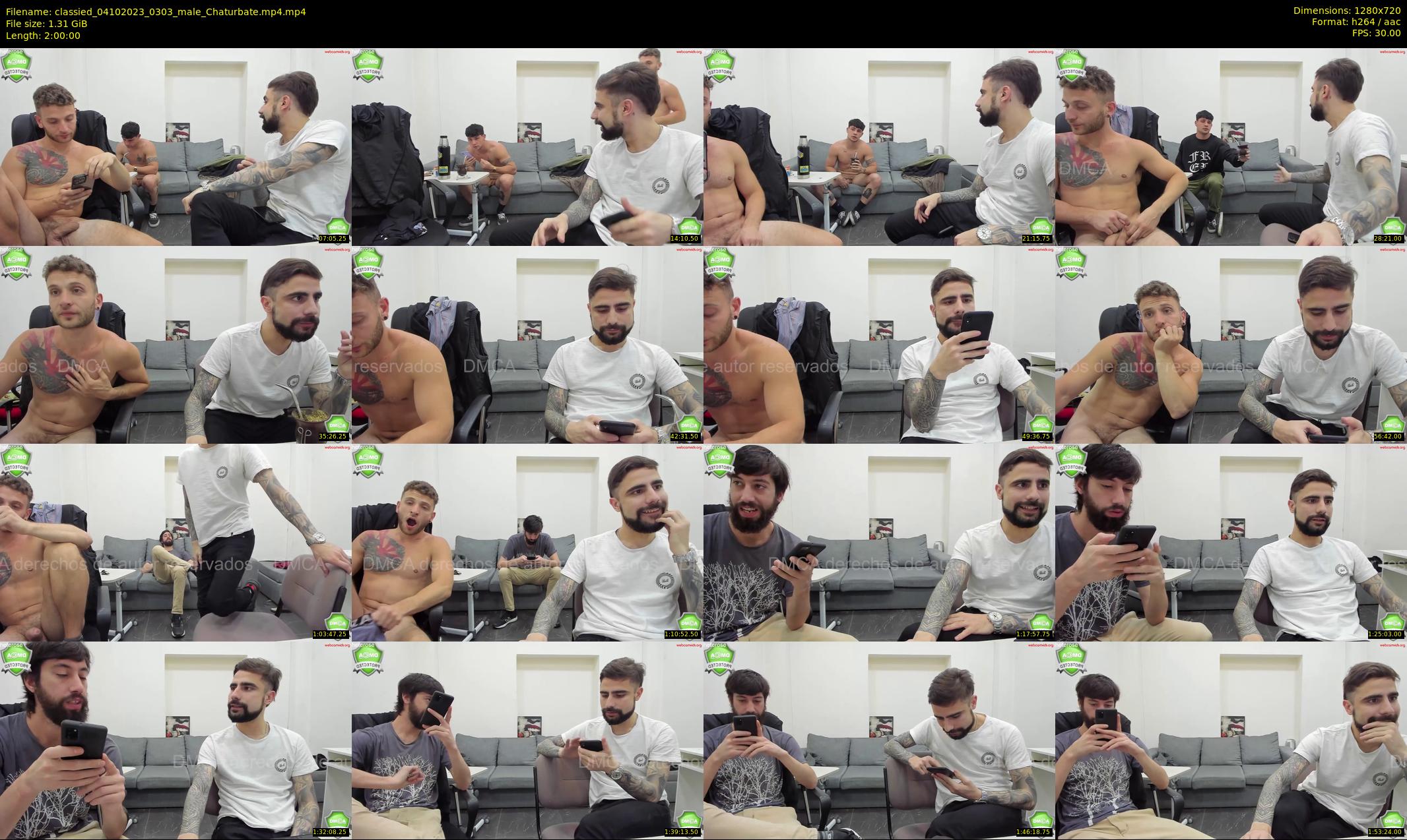 classied — 120 minute Chaturbate male cam show recording, 720p, Oct 4, 2023