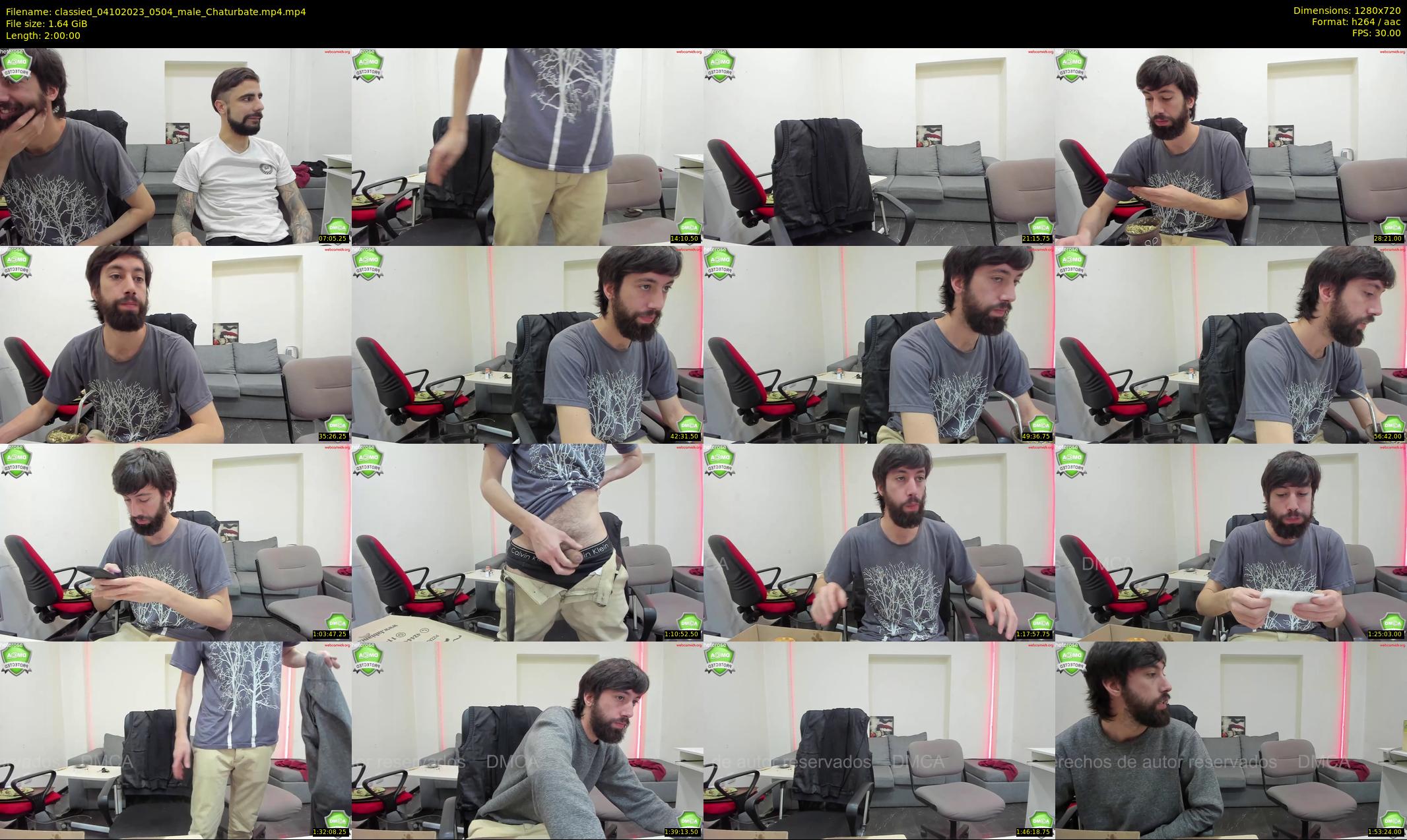classied — 120 minute Chaturbate male cam show recording, 720p, Oct 4, 2023