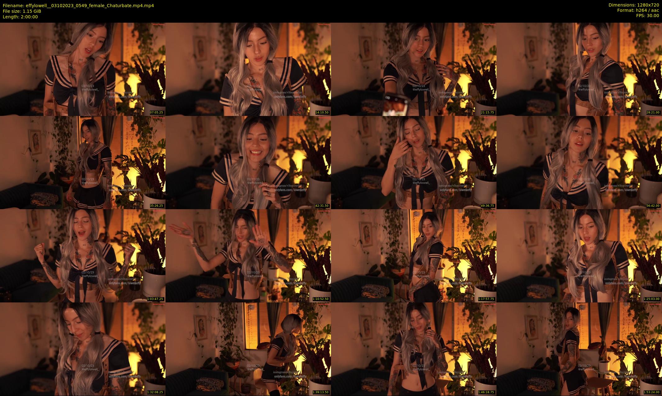 effylowell_ — 120 minute Chaturbate female cam show recording, 720p, Oct 3, 2023