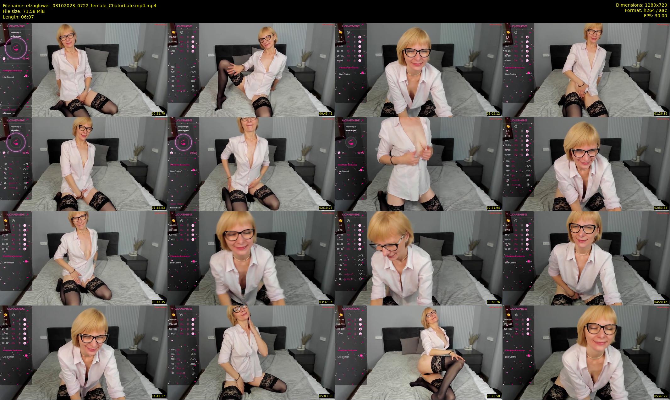 elzaglower — 7 minute Chaturbate female cam show recording, 720p, Oct 3, 2023