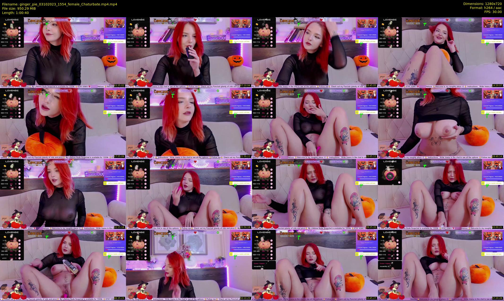 ginger_pie — 61 minute Chaturbate female cam show recording, 720p, Oct 3, 2023