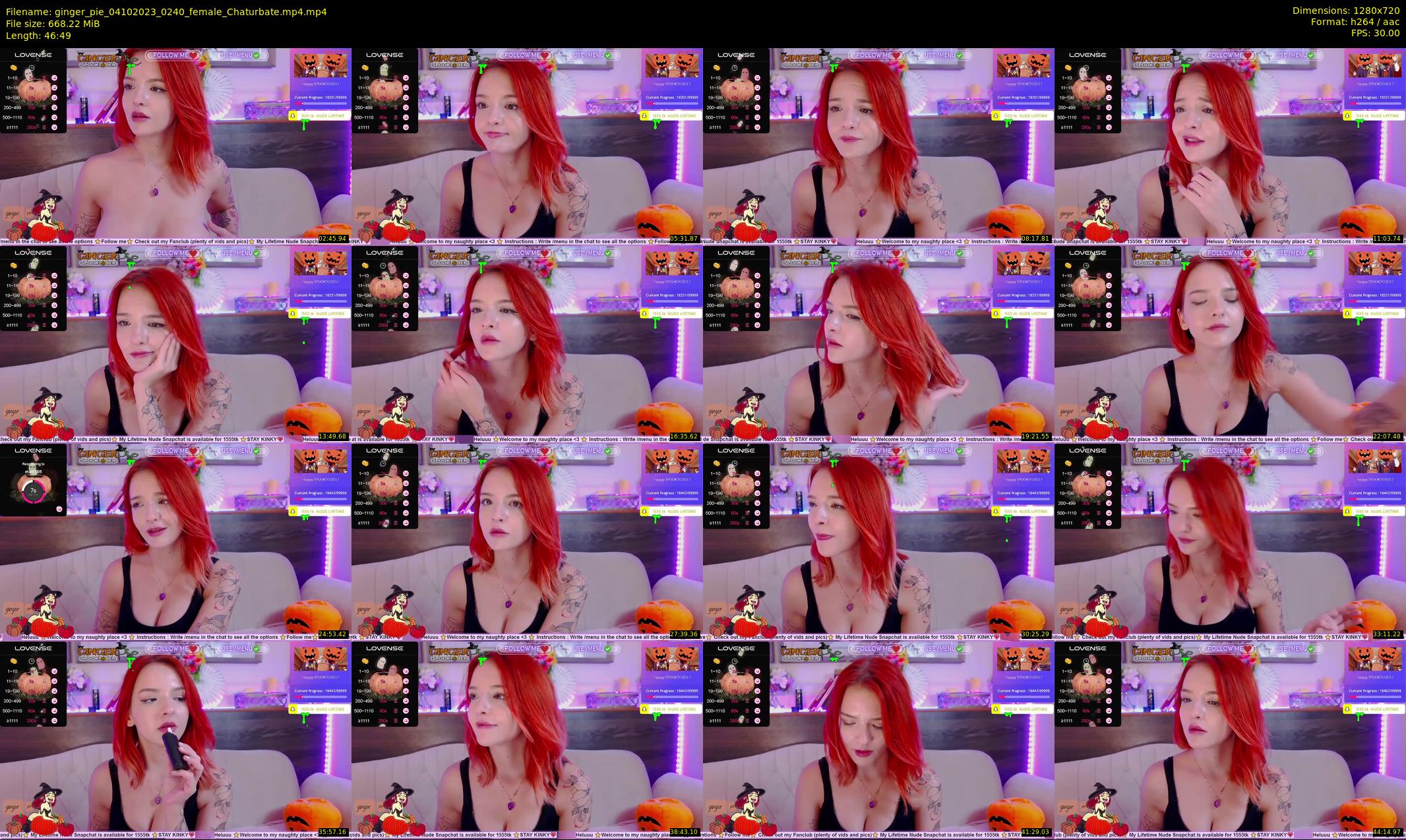 ginger_pie — 47 minute Chaturbate female cam show recording, 720p, Oct 4, 2023