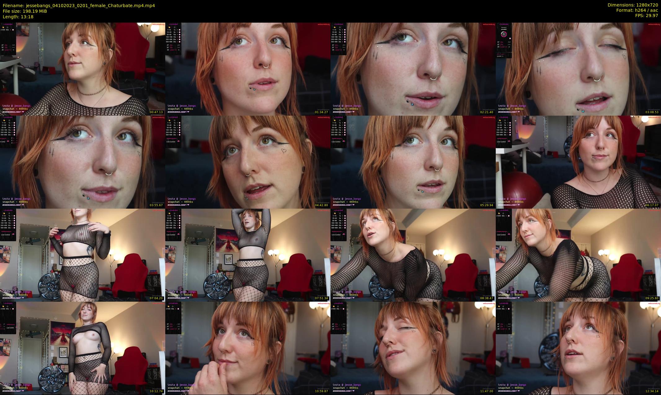 jessebangs — 14 minute Chaturbate female cam show recording, 720p, Oct 4, 2023