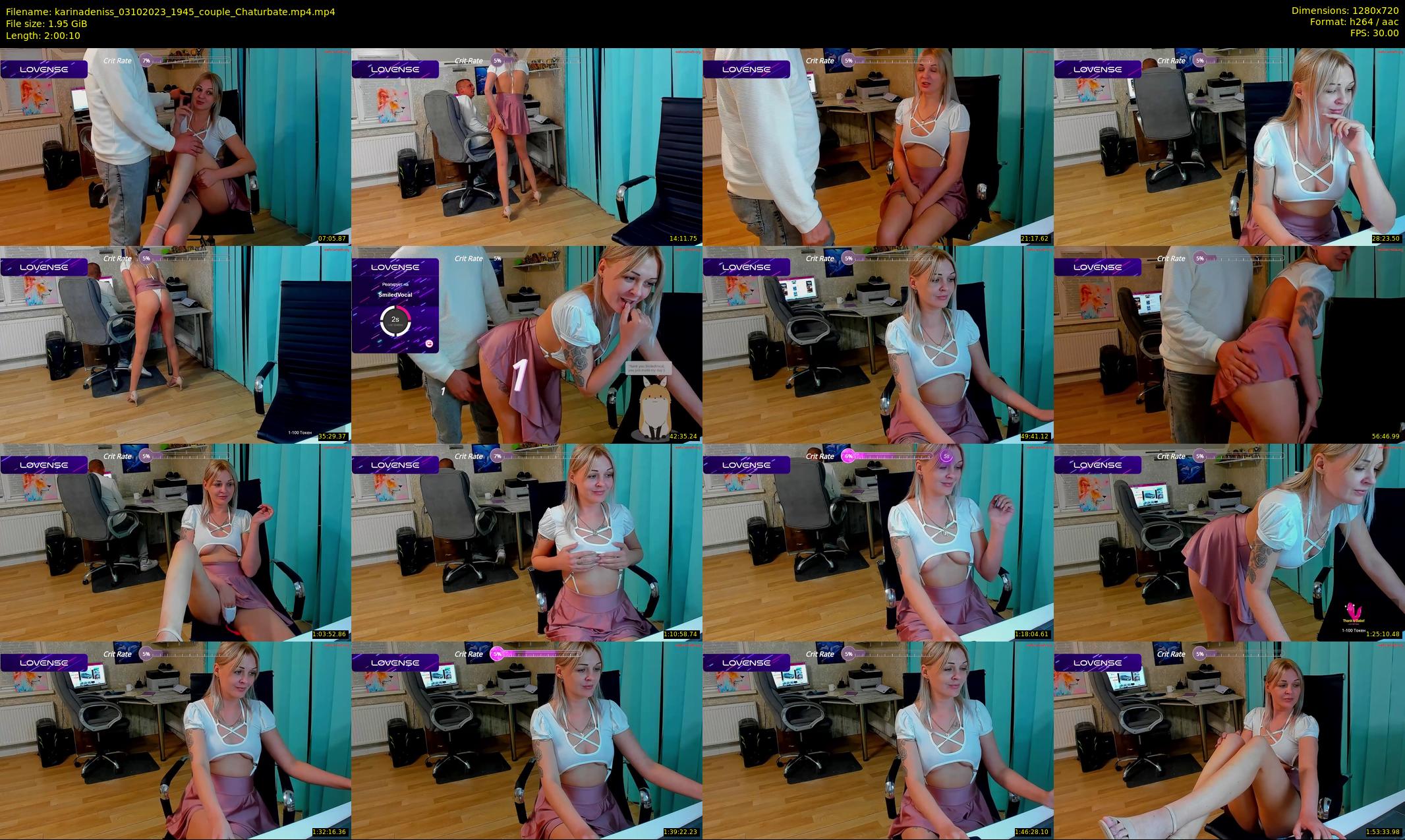 karinadeniss — 121 minute Chaturbate couple cam show recording, 720p, Oct 3, 2023