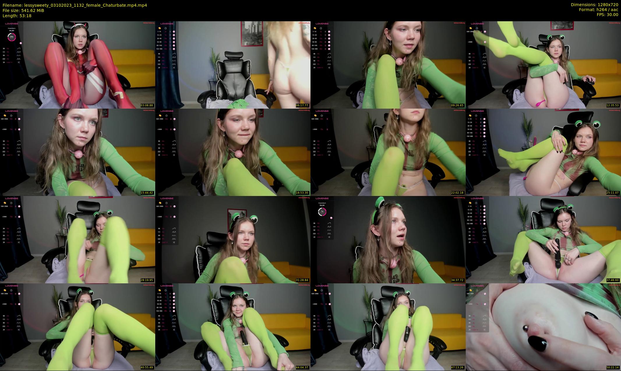 lessysweety — 54 minute Chaturbate female cam show recording, 720p, Oct 3, 2023