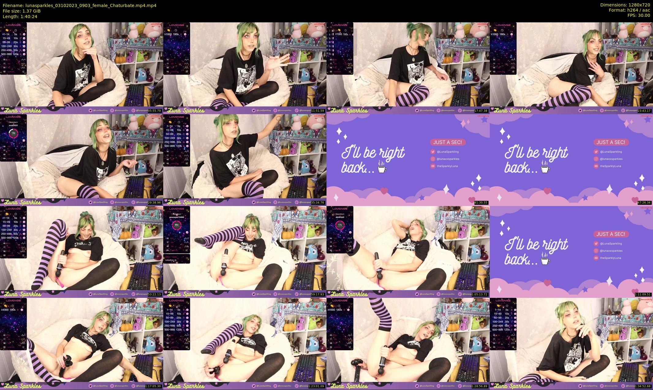 lunasparkles — 101 minute Chaturbate female cam show recording, 720p, Oct 3, 2023