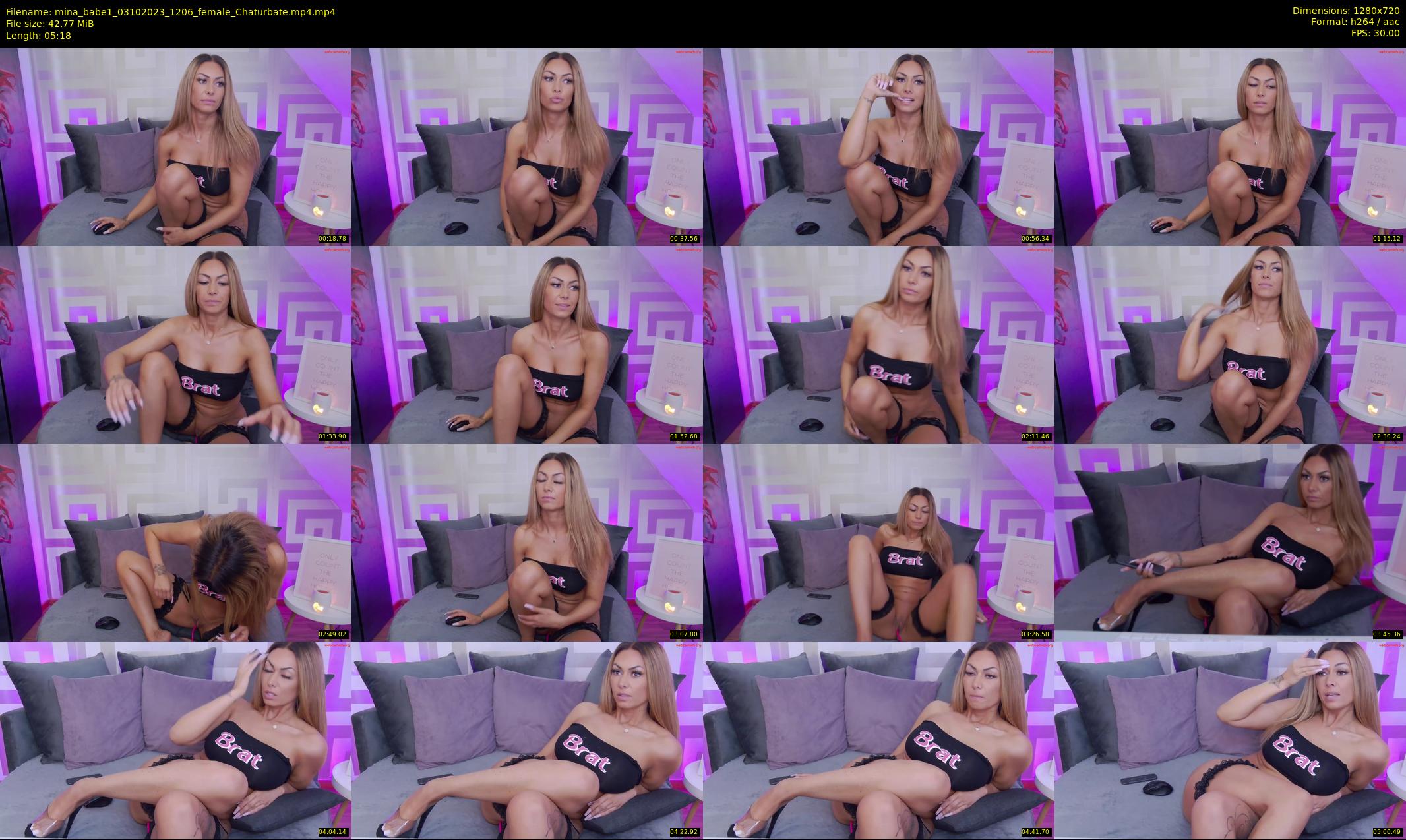 mina_babe1 — 6 minute Chaturbate female cam show recording, 720p, Oct 3, 2023