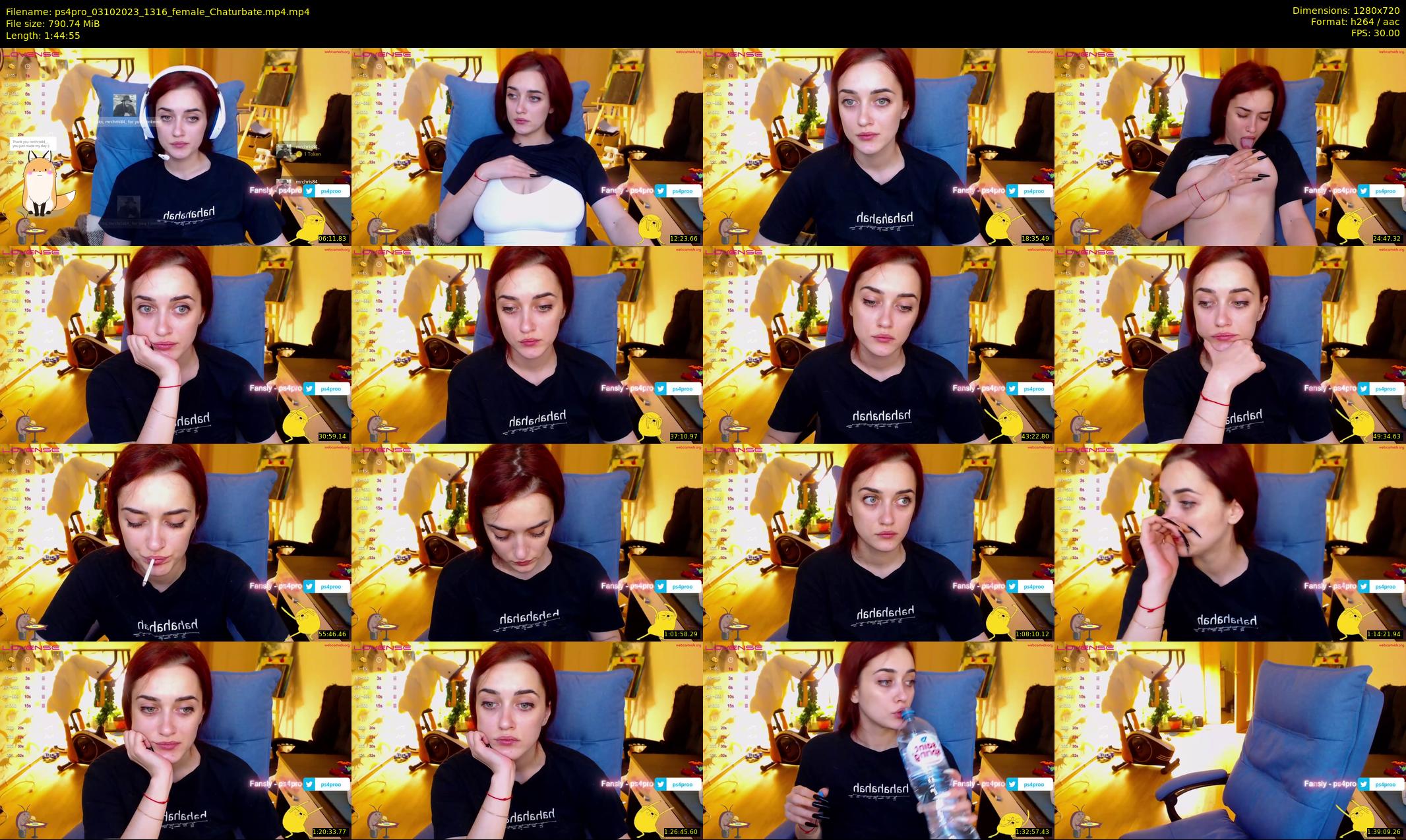 ps4pro — 105 minute Chaturbate female cam show recording, 720p, Oct 3, 2023