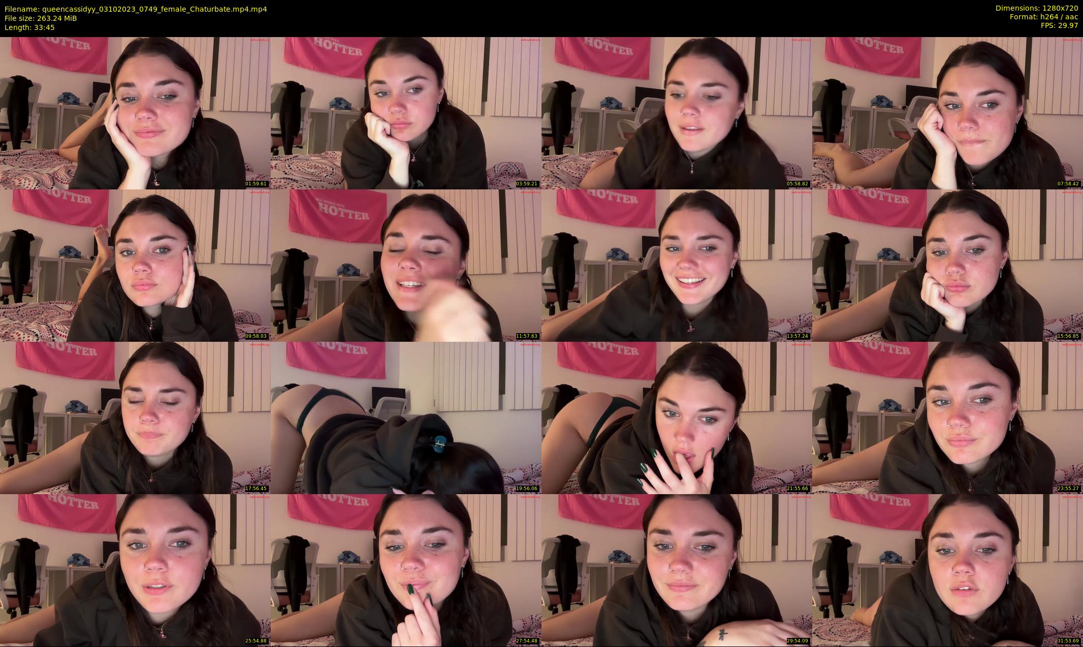 queencassidyy — 34 minute Chaturbate female cam show recording, 720p, Oct 3, 2023