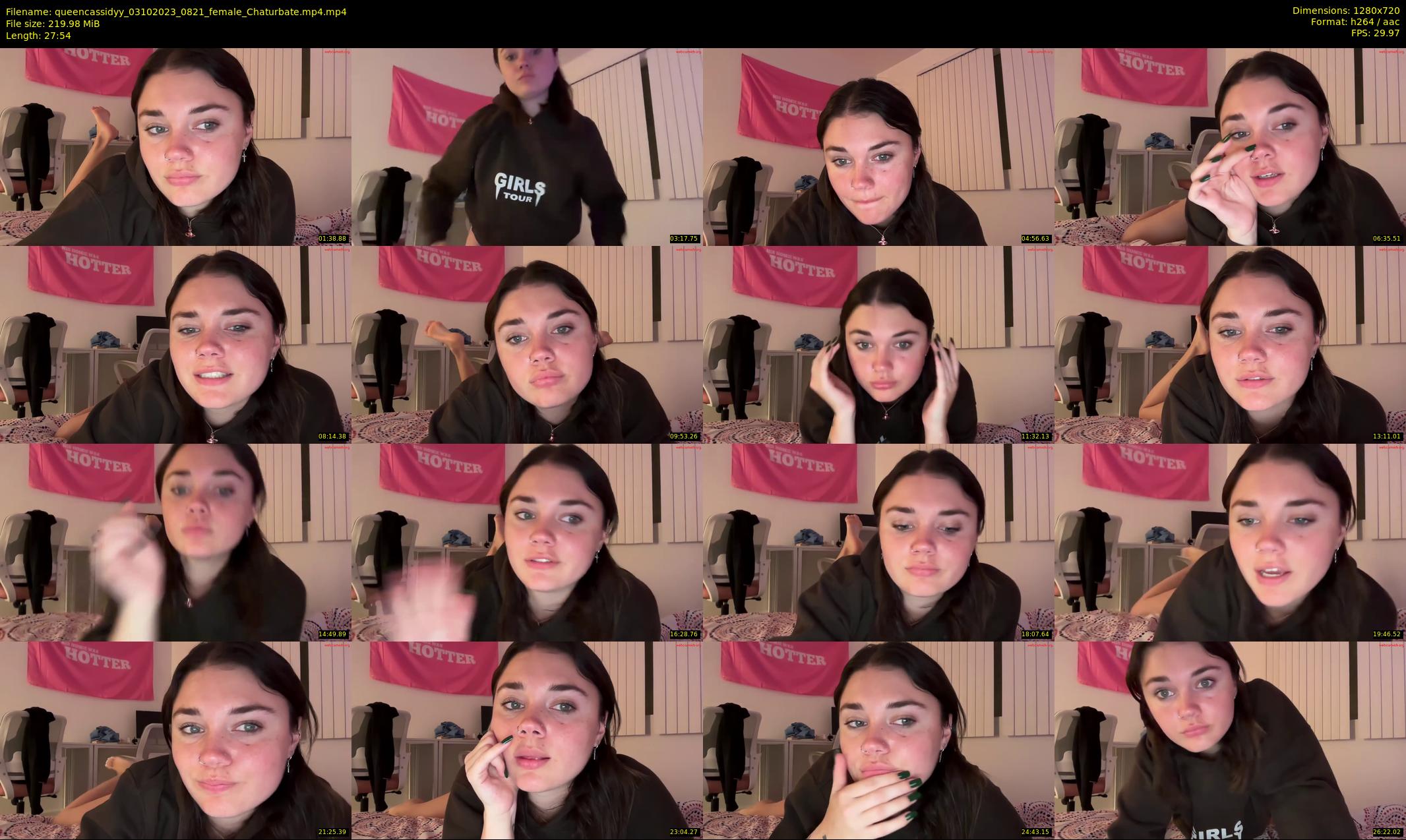 queencassidyy — 28 minute Chaturbate female cam show recording, 720p, Oct 3, 2023