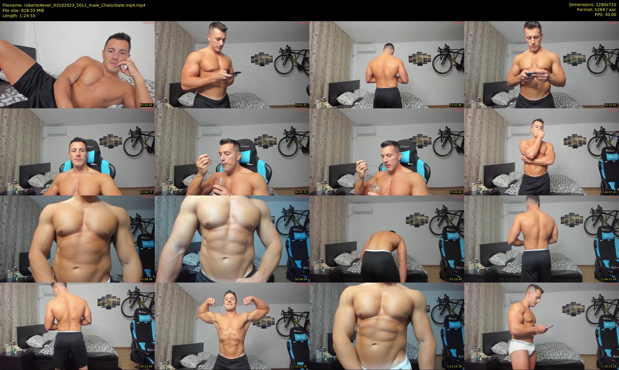 roberto4ever — 85 minute Chaturbate male cam show recording, 720p, Oct 3, 2023