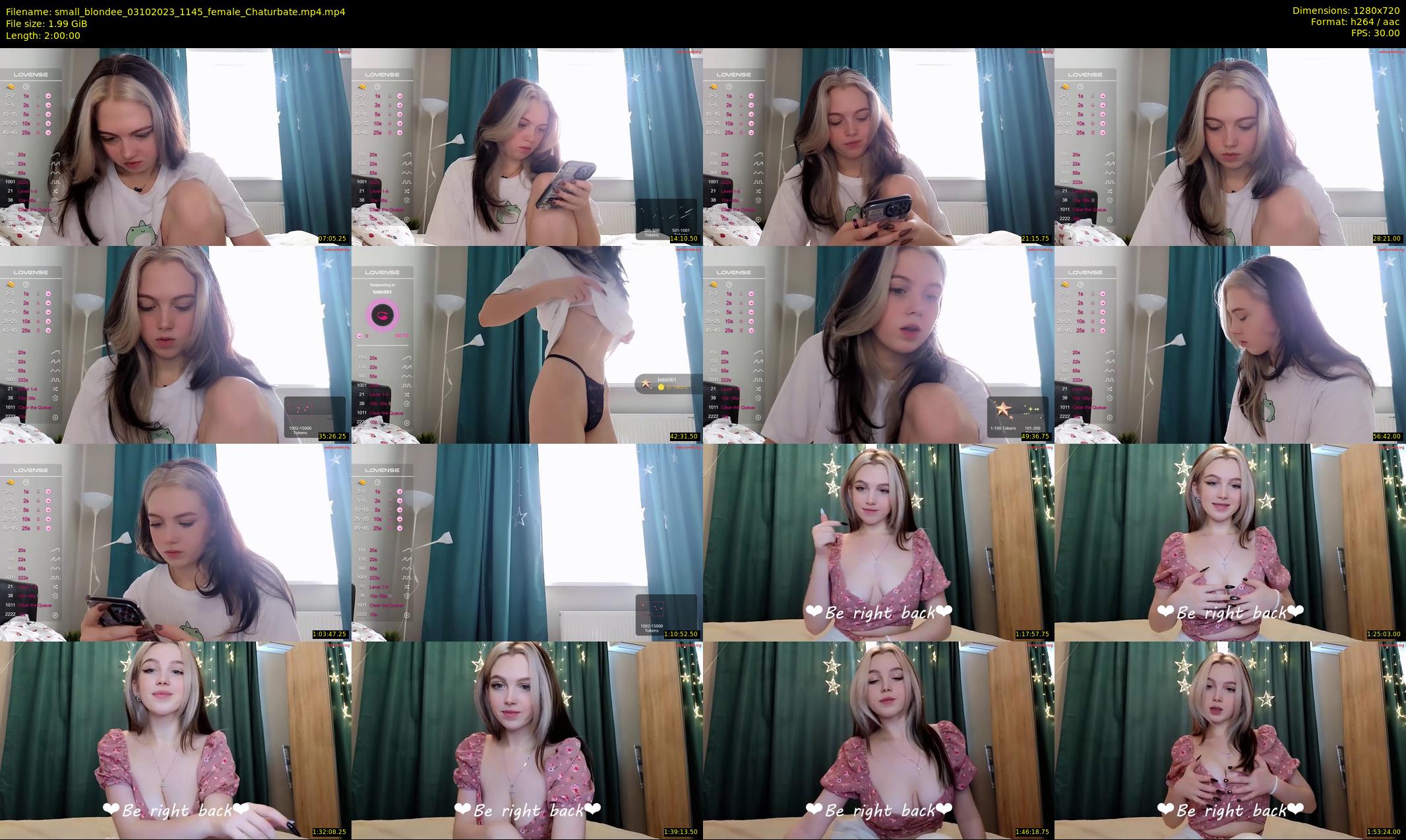 small_blondee — 120 minute Chaturbate female cam show recording, 720p, Oct 3, 2023