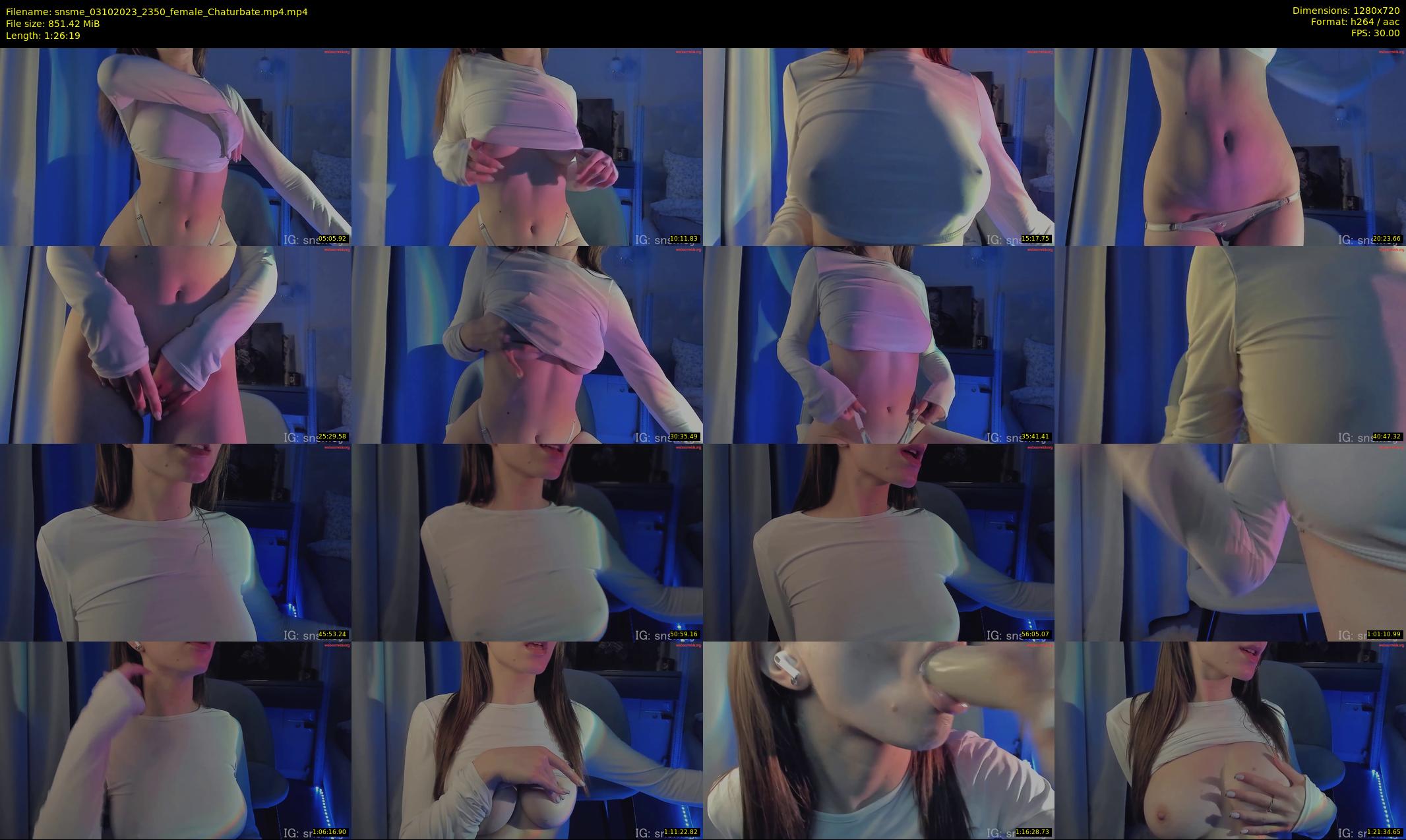 snsme — 87 minute Chaturbate female cam show recording, 720p, Oct 3, 2023