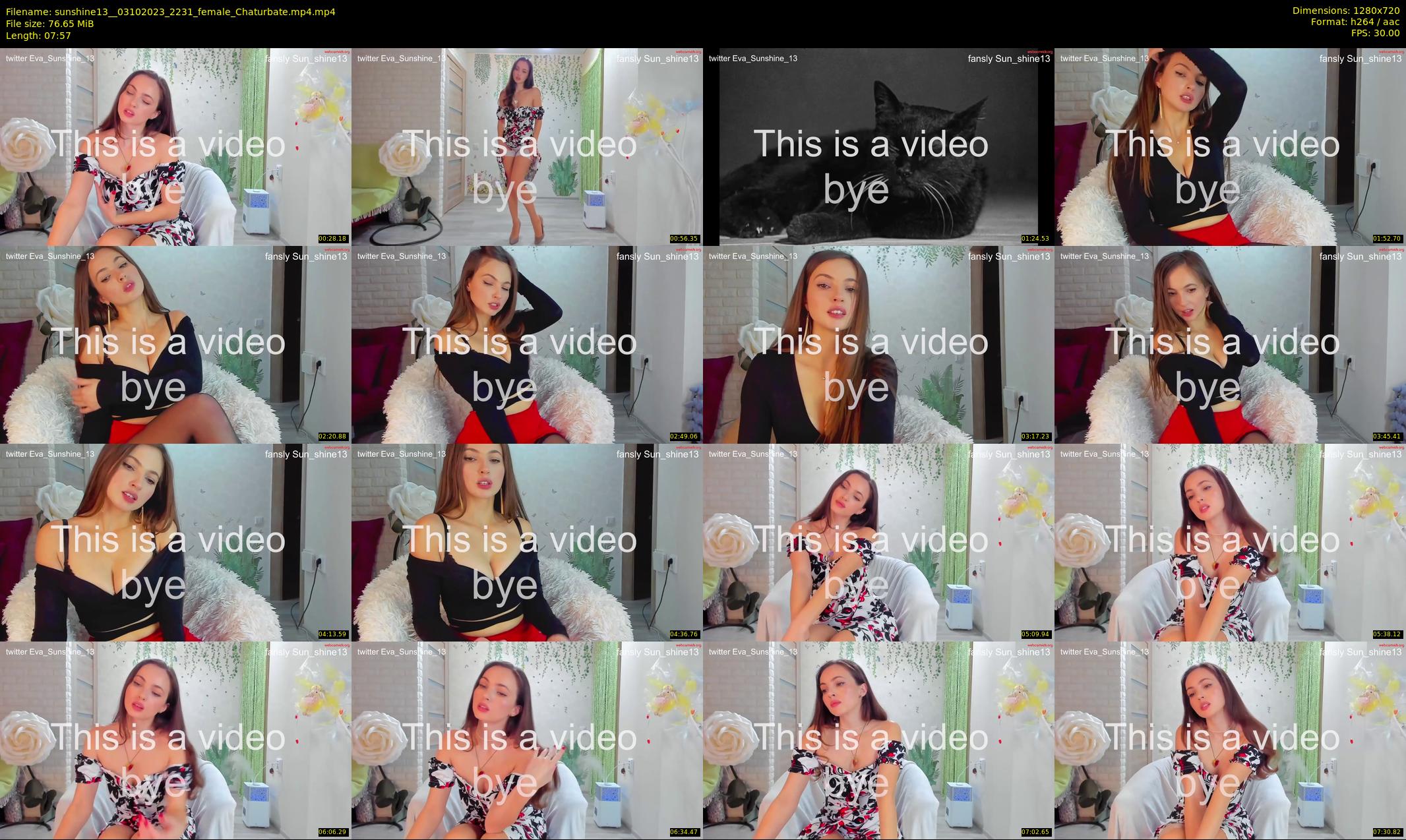 sunshine13_ — 8 minute Chaturbate female cam show recording, 720p, Oct 3, 2023