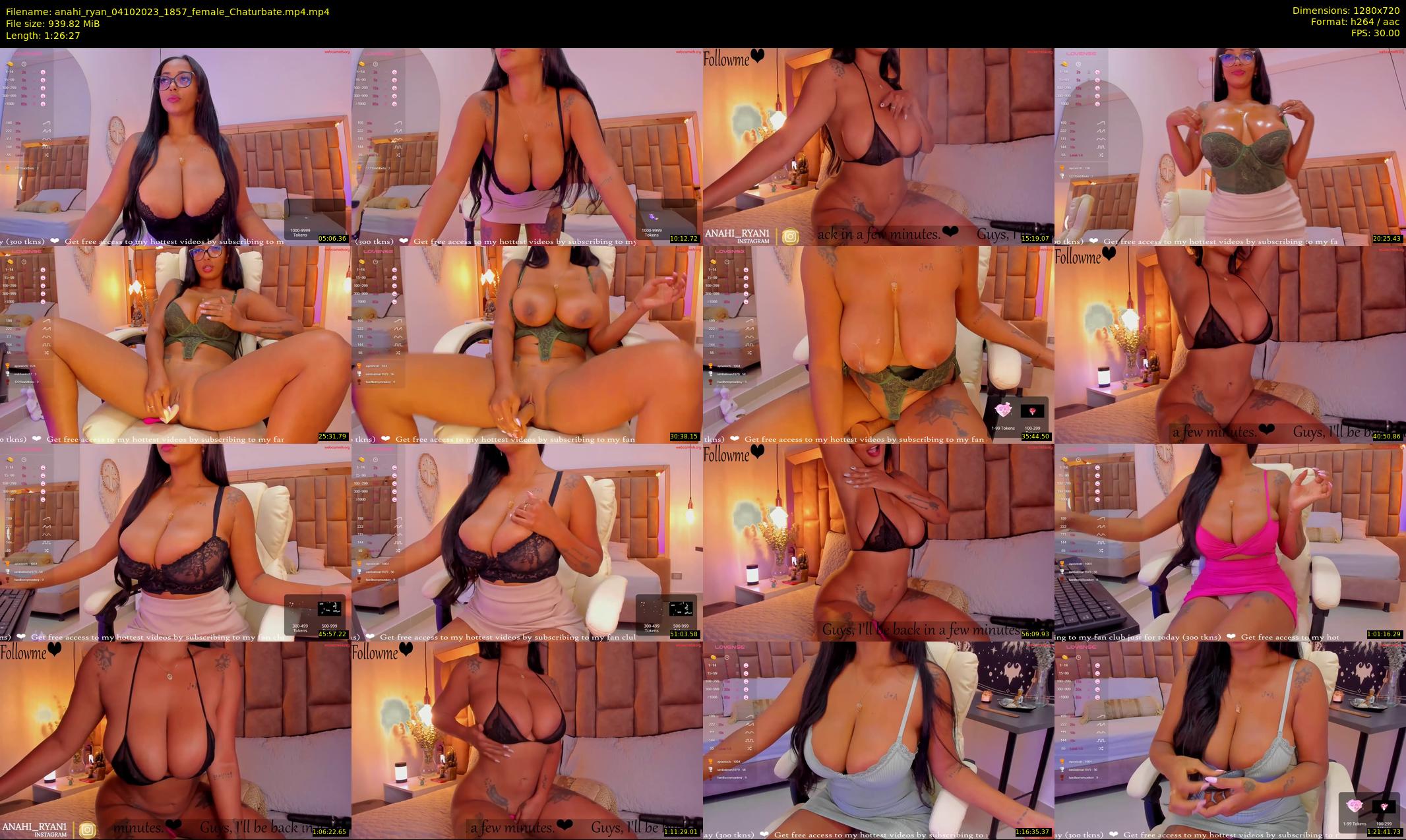 anahi_ryan — 87 minute Chaturbate female cam show recording, 720p, Oct 4, 2023